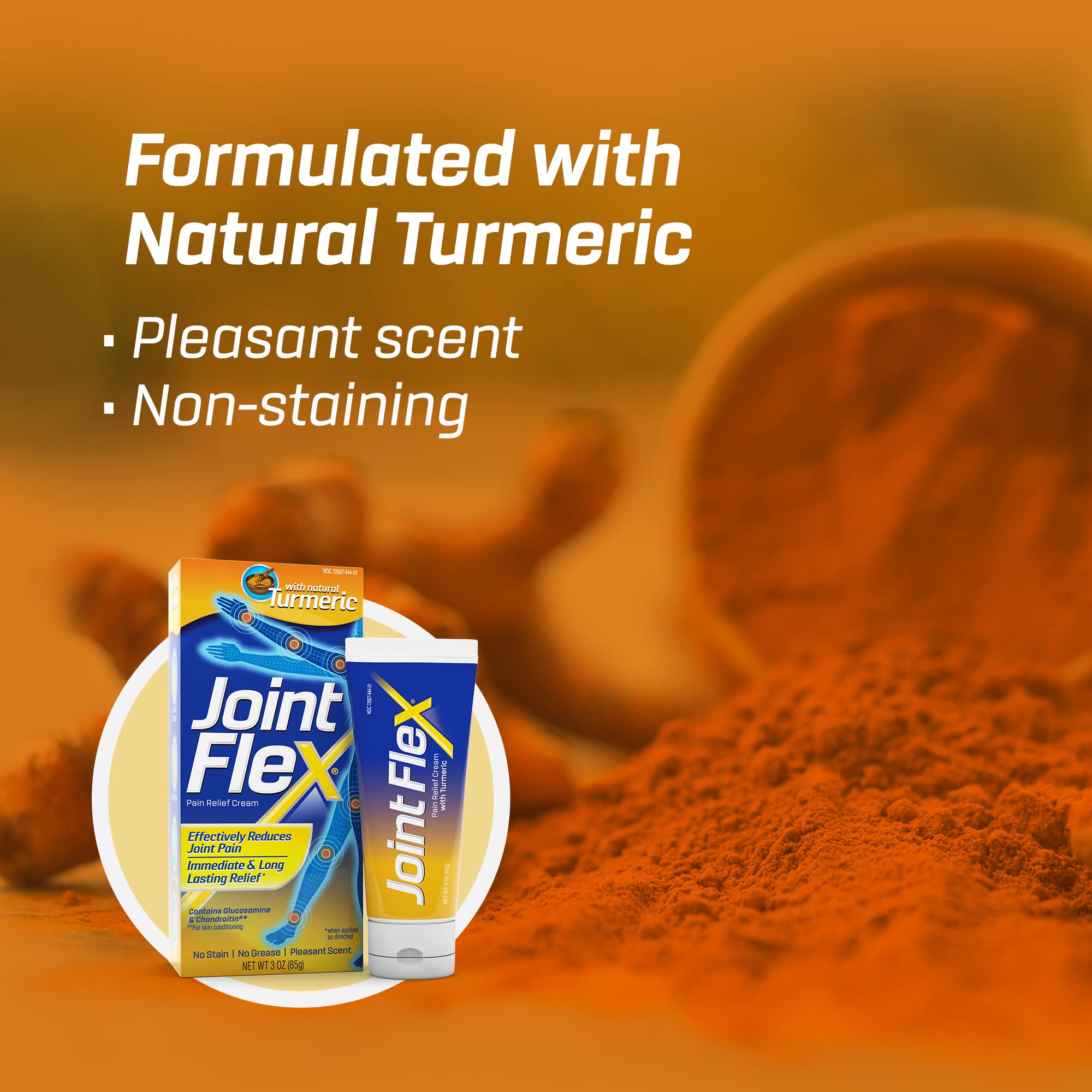 JOINTFLEX Pain Relief Cream with Turmeric, Arthritis Pain Relief, Joint Pain Relief, 3 Ounce Tube JointFlex uk supplements