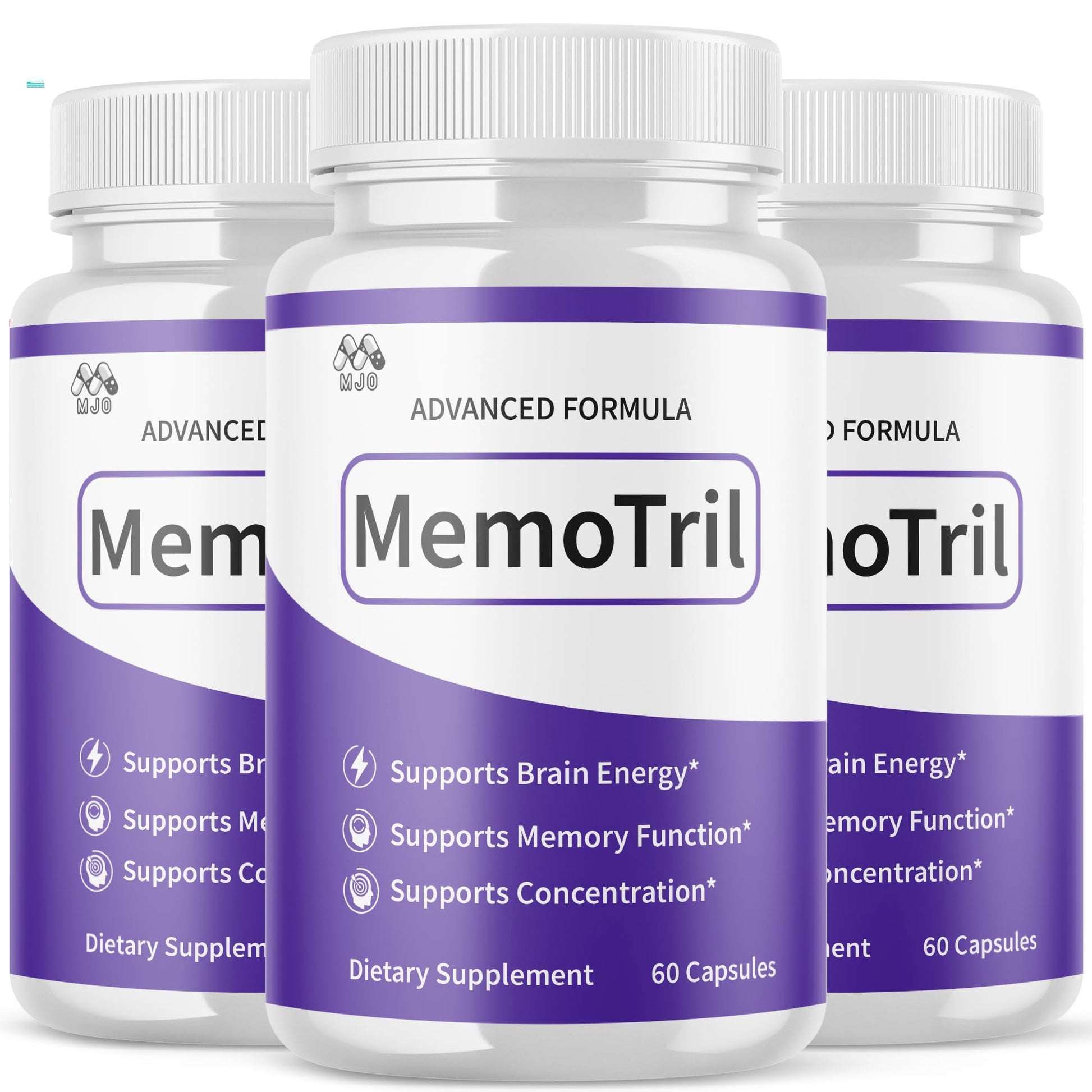 (3 Pack) Memotril Capsules, Official Memo Tril Supplement Pills with All Natural Ingredients, Advanced Memotril for Brain Health & Wellness Support with Premium Vitamins for Women & Men (180 Capsules) MJO uk supplements
