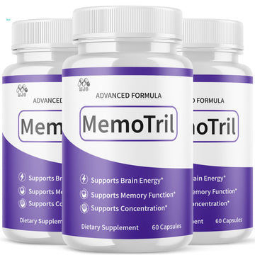 (3 Pack) Memotril Capsules, Official Memo Tril Supplement Pills with All Natural Ingredients, Advanced Memotril for Brain Health & Wellness Support with Premium Vitamins for Women & Men (180 Capsules) MJO uk supplements