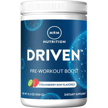 MRM Nutrition Driven Pre-Workout Powder | Strawberry Kiwi Flavored | 125mg Caffeine MRM uk supplements