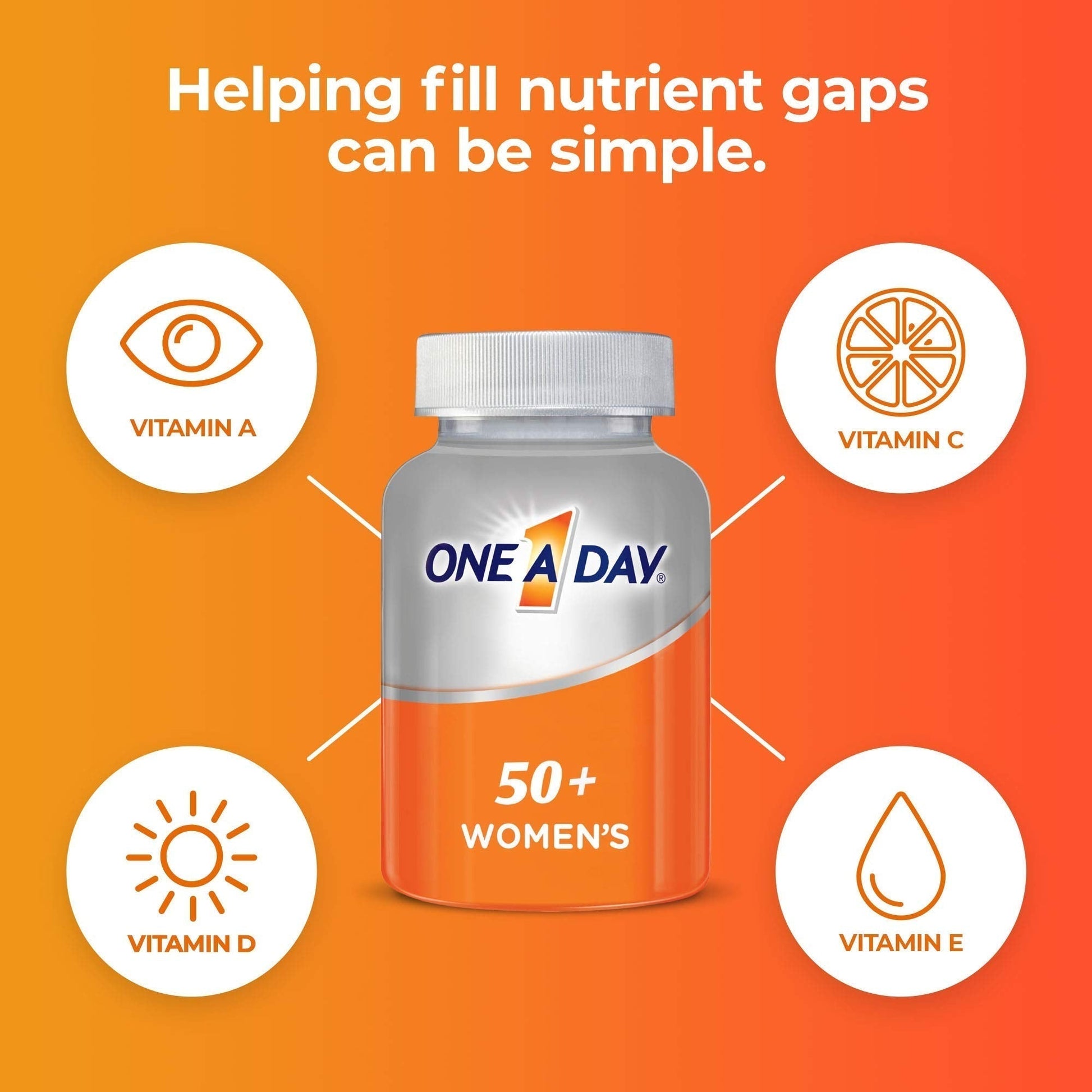 One A Day Women’s 50+ Multivitamins Tablet, Multivitamin for Women with Vitamin A, C, D ONE A DAY uk supplements