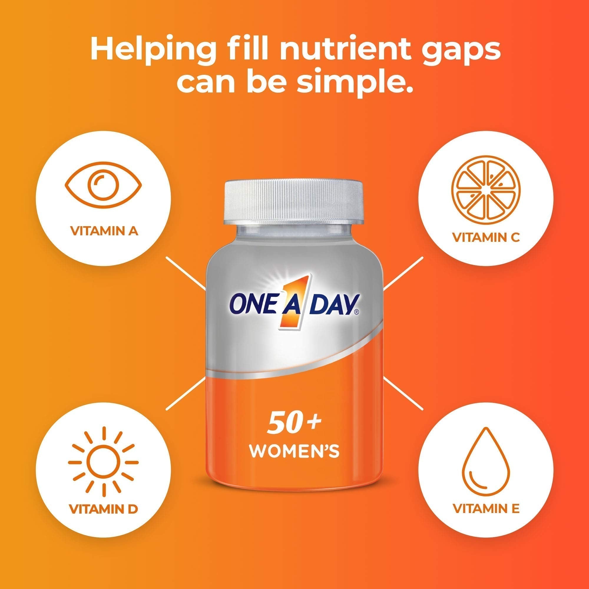 One A Day Women’s 50+ Multivitamins Tablet, Multivitamin for Women with Vitamin A, C, D ONE A DAY uk supplements