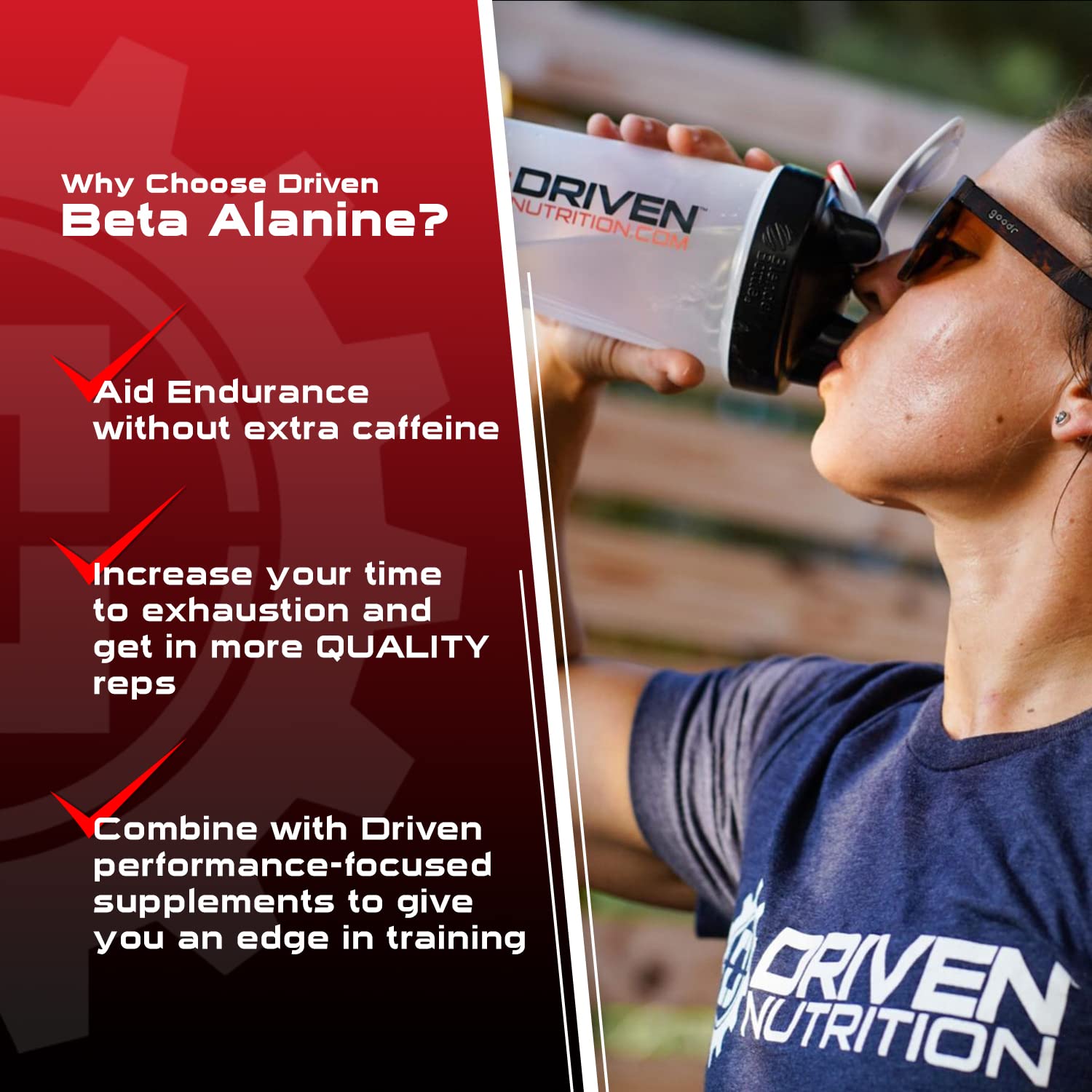 Driven Nutrition Beta Alanine, Unflavored - Preworkout Carnosine Booster for Physical Driven Nutrition uk supplements