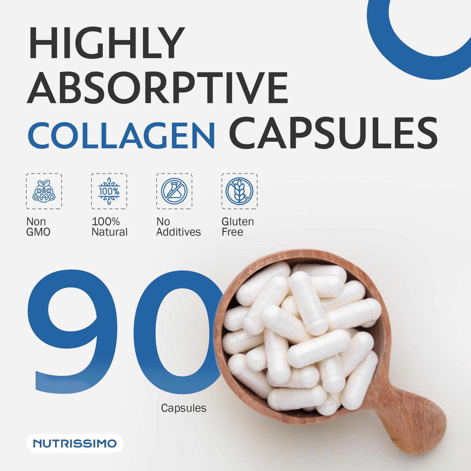 NUTRISSIMO Collagen + Hyaluronic Acid + Biotin + CoQ10 + Vitamins A, C (non-acidic), D and B12 + Zinc NUTRISSIMO uk supplements