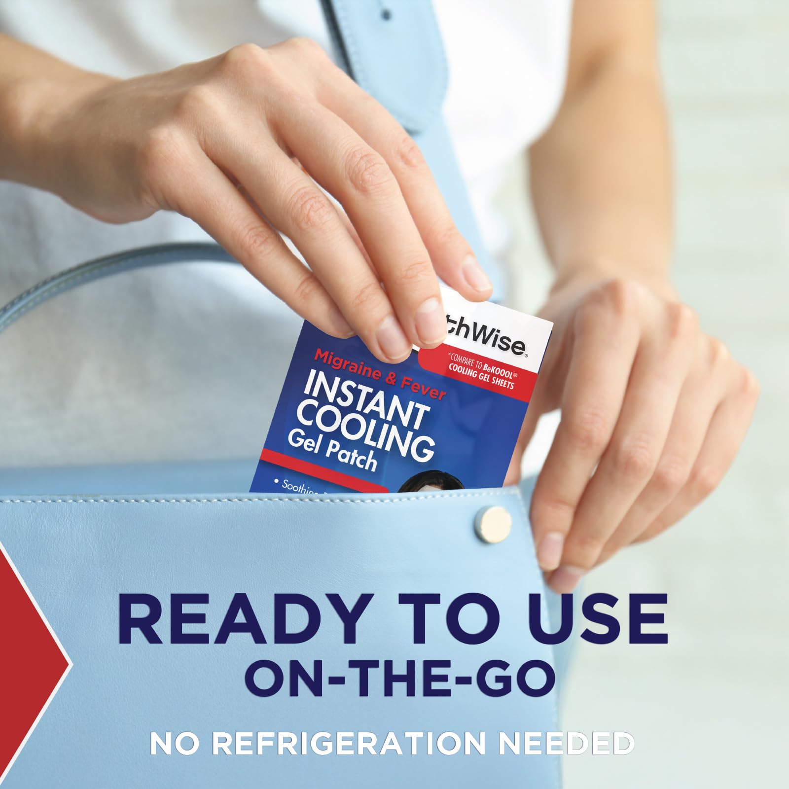 HealthWise Instant Cool Gel Patches | Migraine & Fever Relief | 12-Count | 4.75” x 2” | Soothing Menthol Vapors | Non-Medicated Formula HealthWise uk supplements