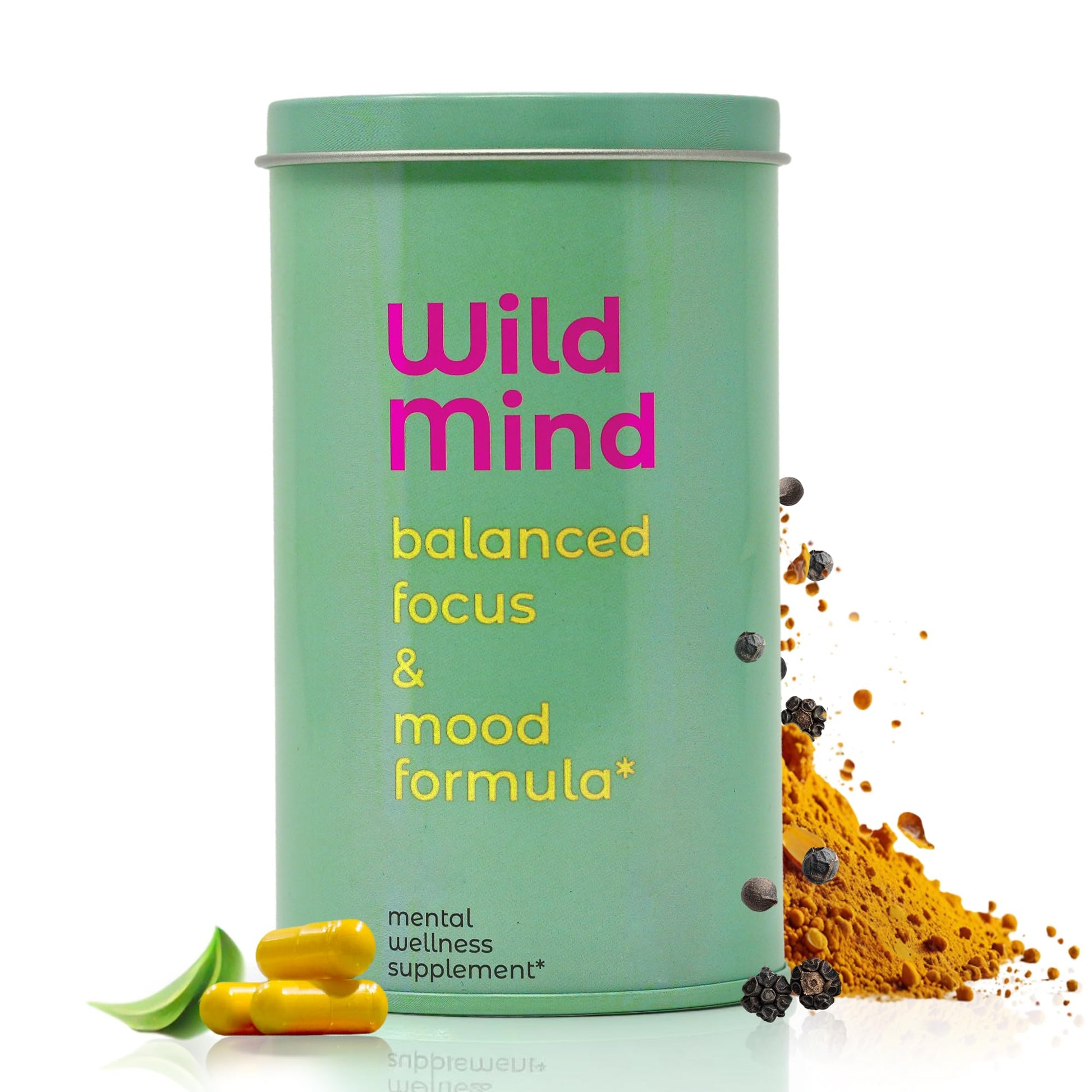 Wild Mind Mental Clarity Balanced Focus & Mood Support Supplement for Mental Wellness– 4-Ingredient Nootropic Brain Support for Calm & Energy – Vegan, 90 Capsules, 30-Day Supply Wild Mind uk supplements