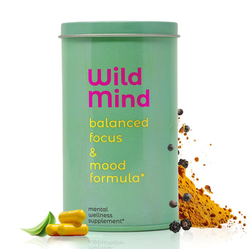 Wild Mind Mental Clarity Balanced Focus & Mood Support Supplement for Mental Wellness– 4-Ingredient Nootropic Brain Support for Calm & Energy – Vegan, 90 Capsules, 30-Day Supply Wild Mind uk supplements