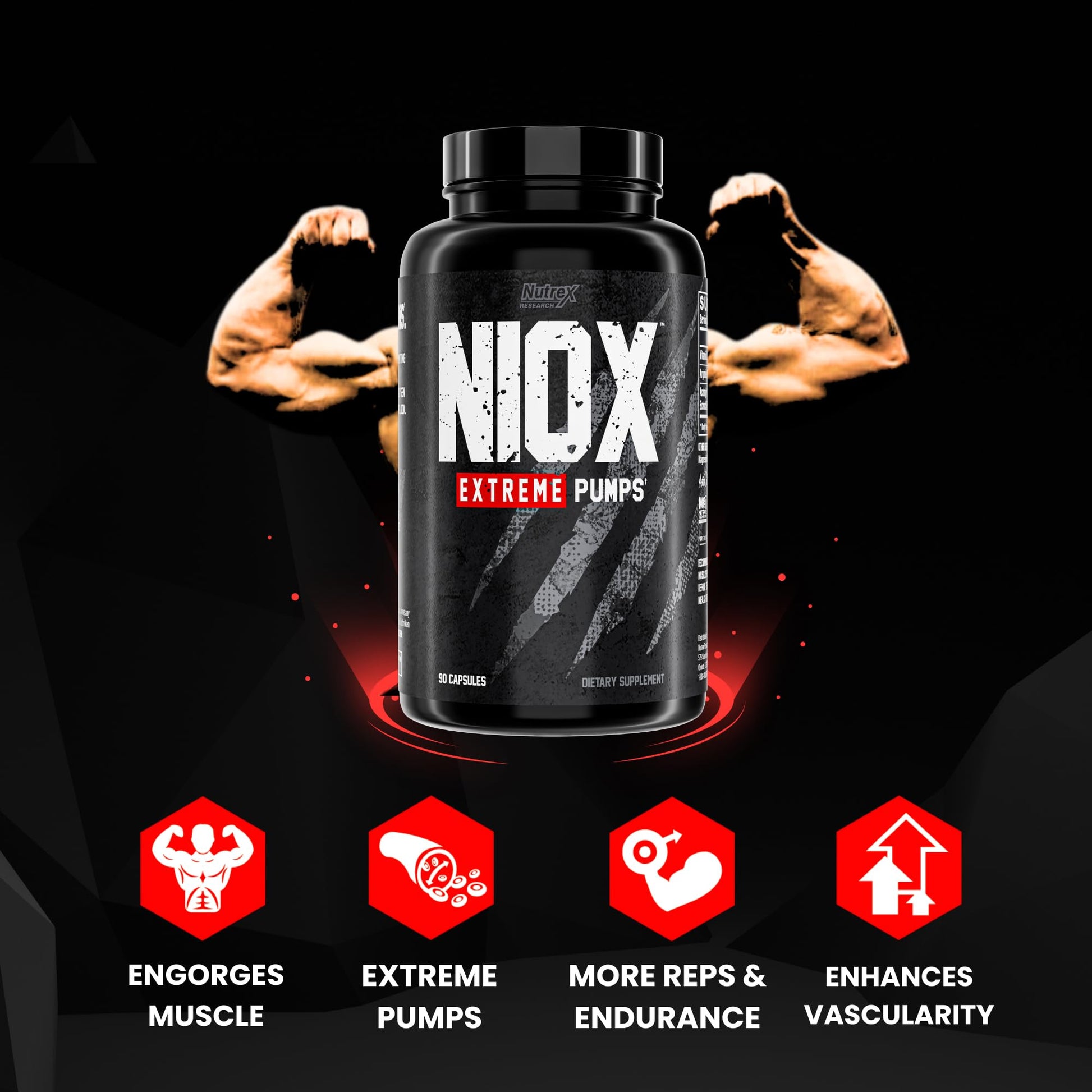 Nutrex Research NIOX Extreme Pumps - 180-Count Pre-Workout Pump Supplement Nutrex Research uk supplements