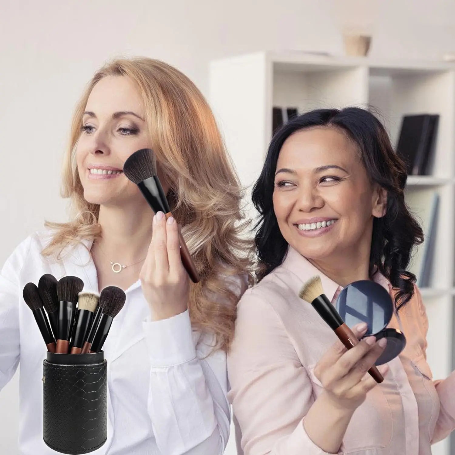 Makeup Brushes 16 Pcs Makeup Brush Set Professional, Wood Handle Travel Make Up Brushes Set with Case, Premium Cruelty-Free Synthetic Fiber Hair Makeup Brush Kit with Holder Zylsnice uk supplements