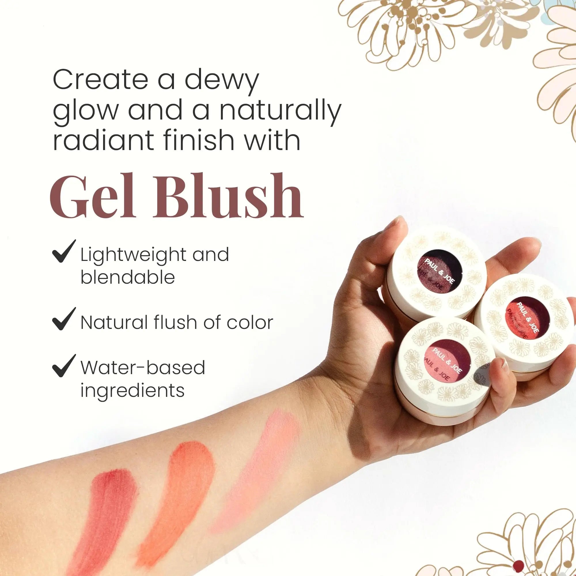 Paul & Joe Gel Blush, Bright and Buildable Blush Makeup, Water-Based Gel Makeup Blush with Hydrating Oils for Dewy, Radiant Finish, Garnet and Wine Red Cheek Tint, 05 Sommeliere, 0.71 oz Paul & Joe uk supplements