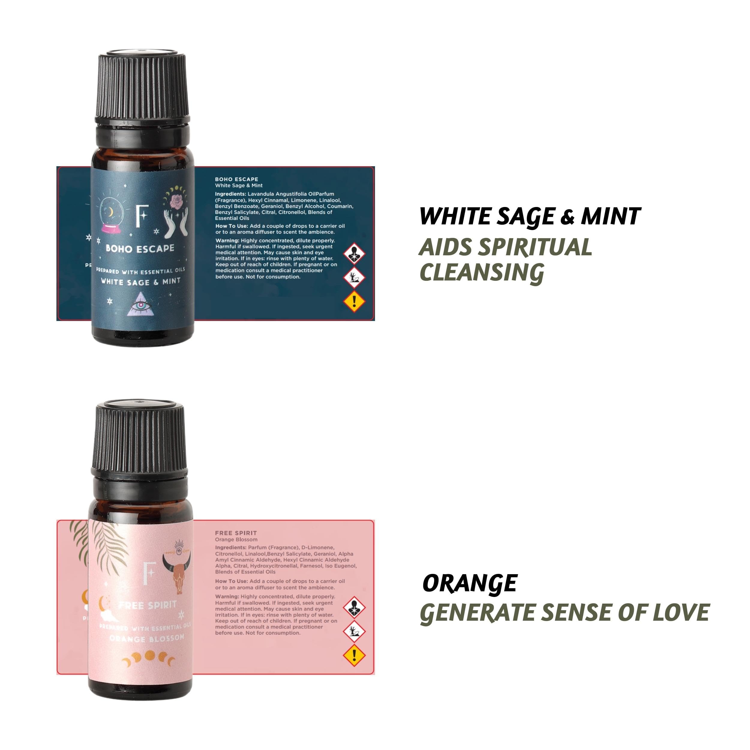 Folkulture Essential Oil Set for Diffuser, Set of 6, Aromatherapy Diffuser Oil Scents for Home Folkulture uk supplements
