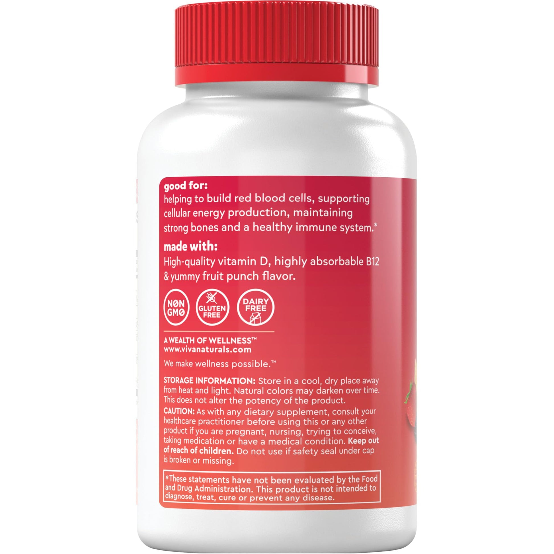 Viva Naturals Plant-Based B12 Gummies with Vitamin D3 - Chewable 5000mcg B12 Viva Naturals uk supplements