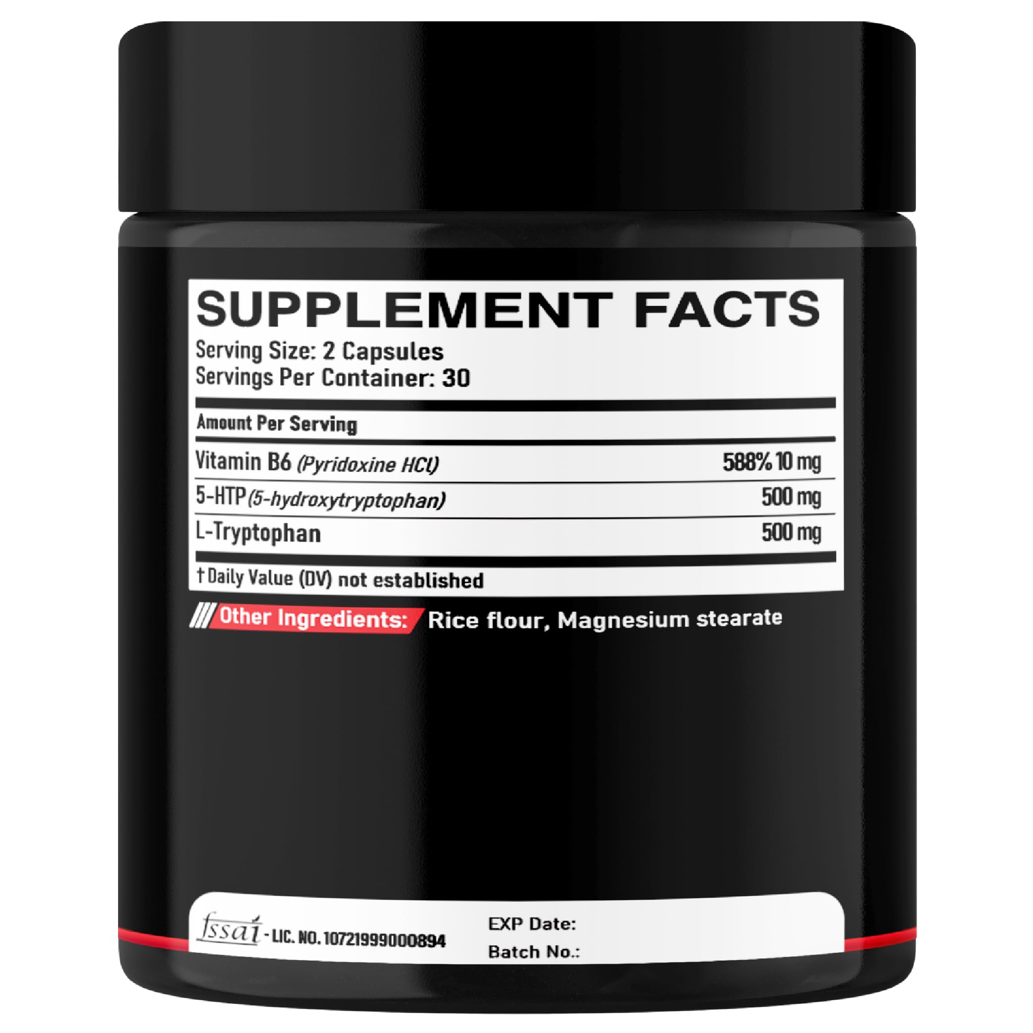 DEDICAD 5 HTP Supplement 1010mg - 60 Capsules - 3in1 Combined with Vitamin B6, L-Tryptophan - Comfortable Mood, Brain Health, Body Management & Immune System Support DEDICAD uk supplements