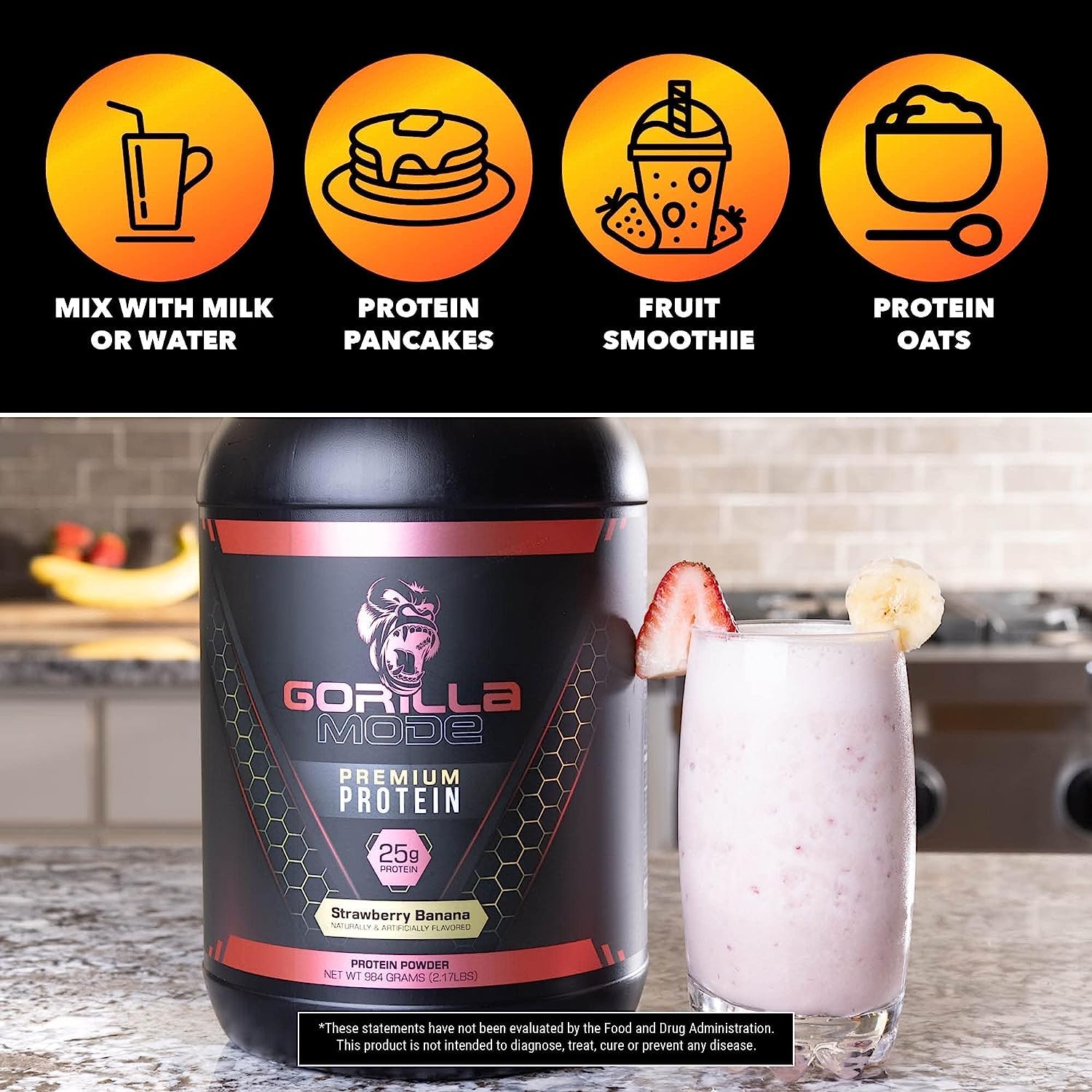 Gorilla Mode Premium Protein - Chocolate Peanut Butter / 24 Grams of Protein/Recover Gorilla Mind uk supplements