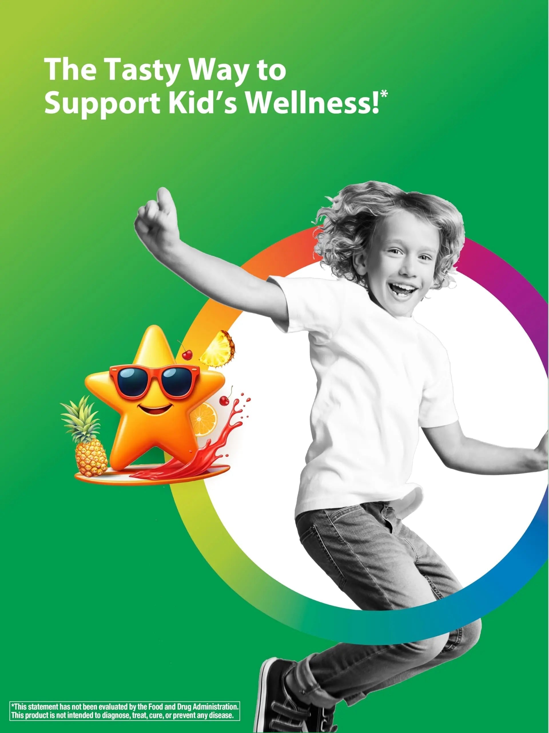 Rainbow Light Kids One + Multivitamin | 50 Chewable Tablets | with Iron & Tummy Friendly Probiotics | Fruit Punch Flavor | Real Food Nutrients Rainbow Light uk supplements