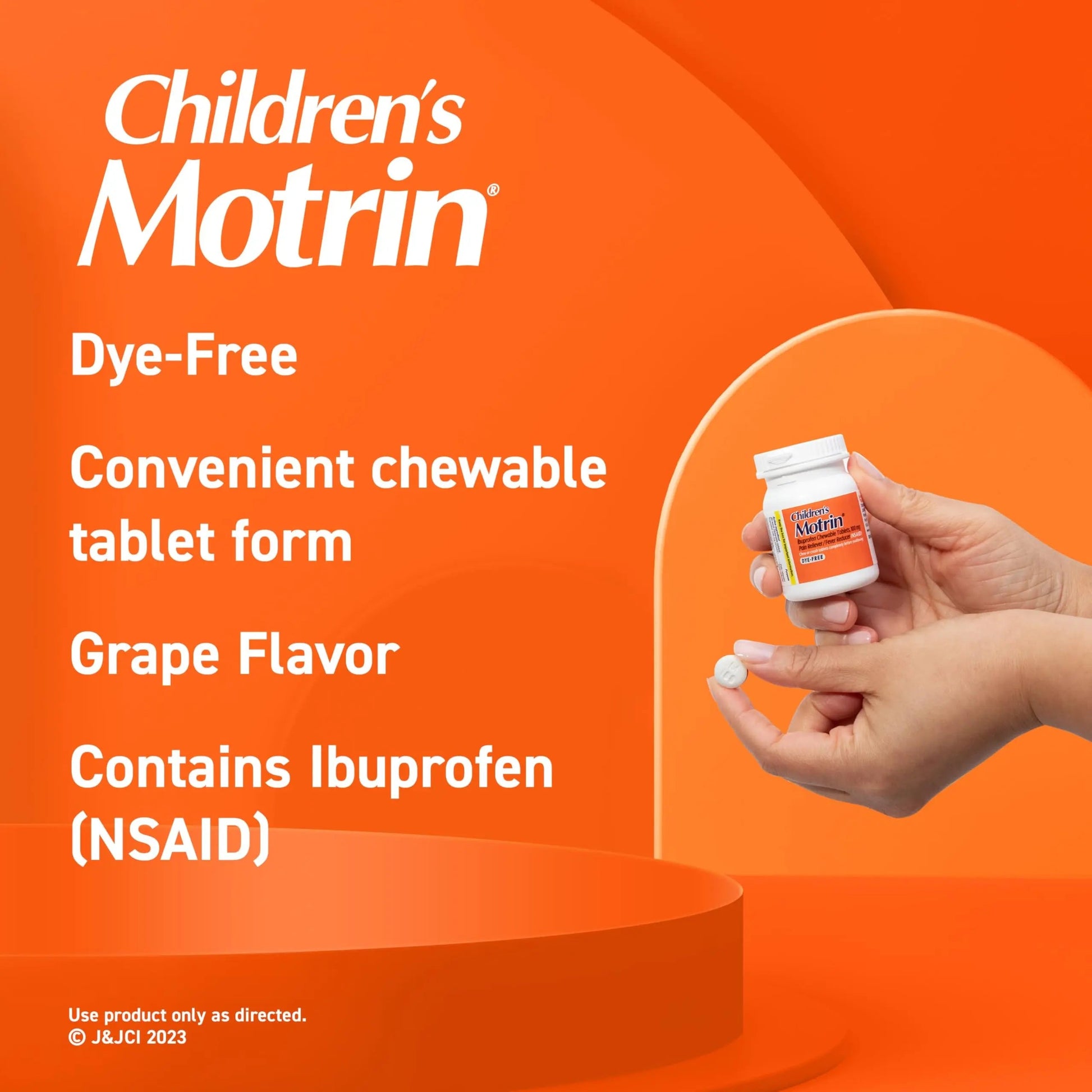 Motrin Children's Dye-Free Chewable Tablets with Ibuprofen, Kids' Fever Reducer & Pain Reliever for Sore Throat, Fever, Toothache & Pain Relief, Grape Flavor, 24 Ct Motrin uk supplements