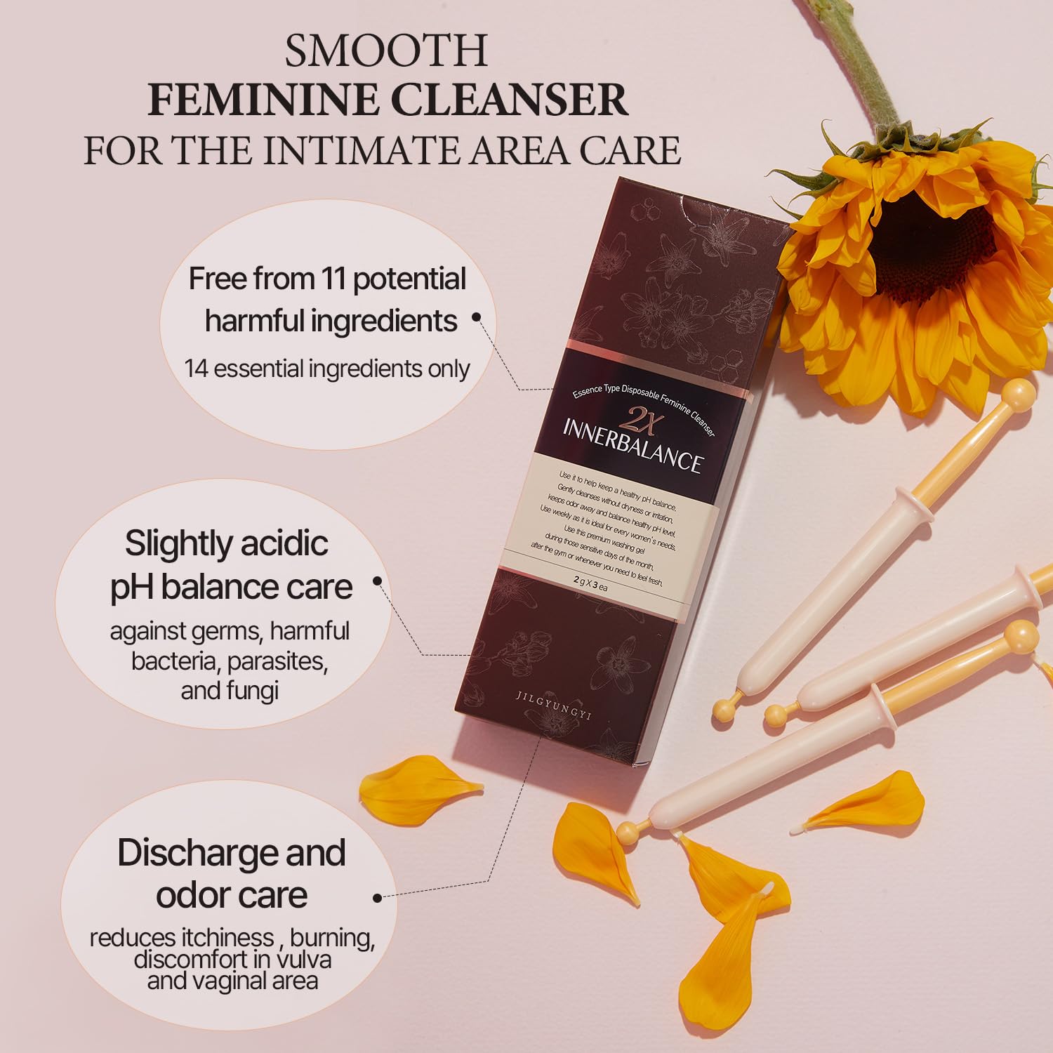 JilGyungYi 2X Inner Balance Intimate Feminine Cleansing Wash PH Balanced Odor Relief JilGyungYi uk supplements