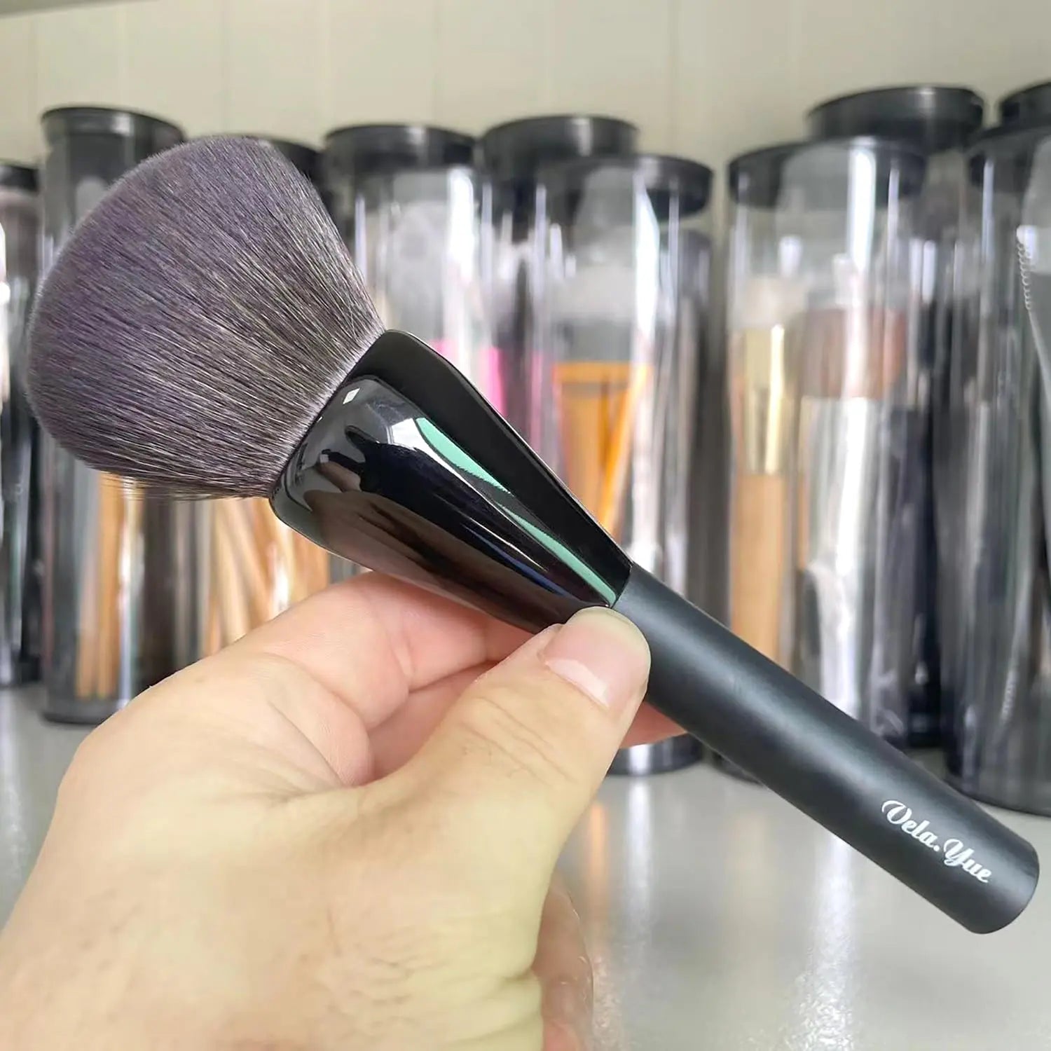 Vela.Yue Large Powder Brush Soft Face Loose Mineral Foundation Blusher Bronzer Makeup Brush Vela.Yue uk supplements