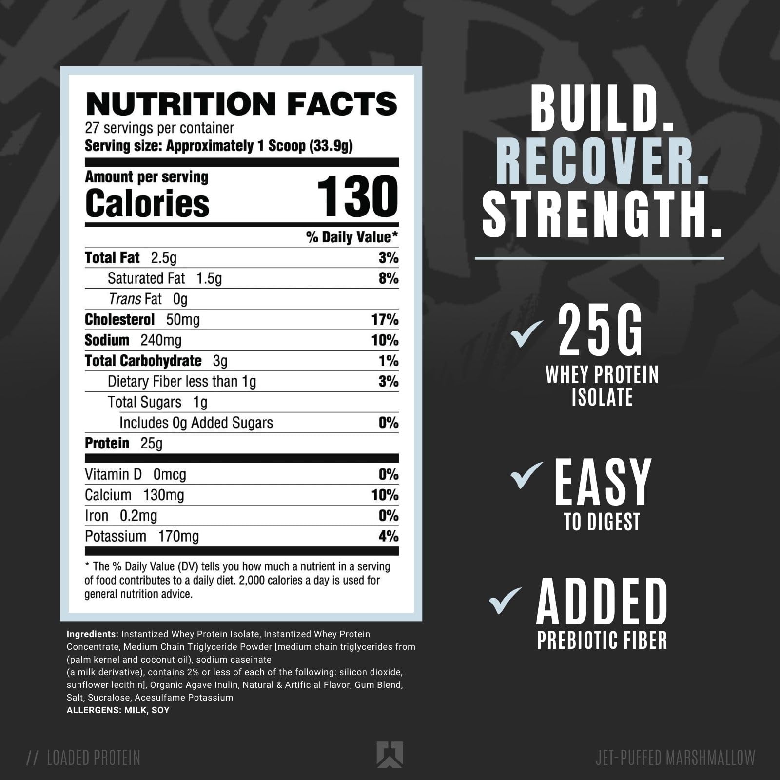 RYSE Up Supplements Loaded Protein Powder | 25g Whey Protein Isolate & Concentrate RYSE Up Supplements uk supplements