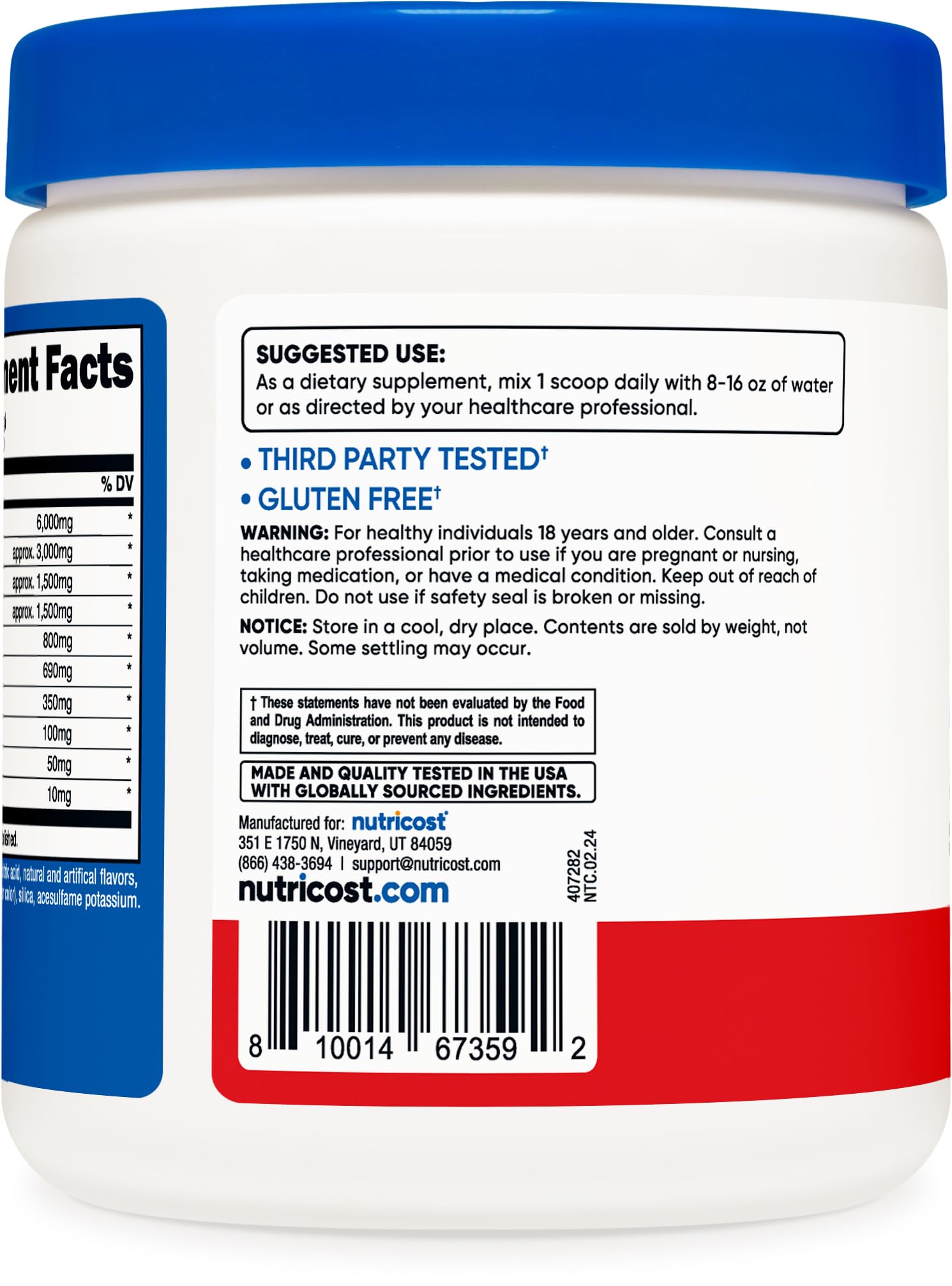Nutricost EAA Powder 30 Servings (Fruit Punch) - Essential Amino Acids - Non-GMO, Gluten Free, Vegetarian Friendly Nutricost uk supplements