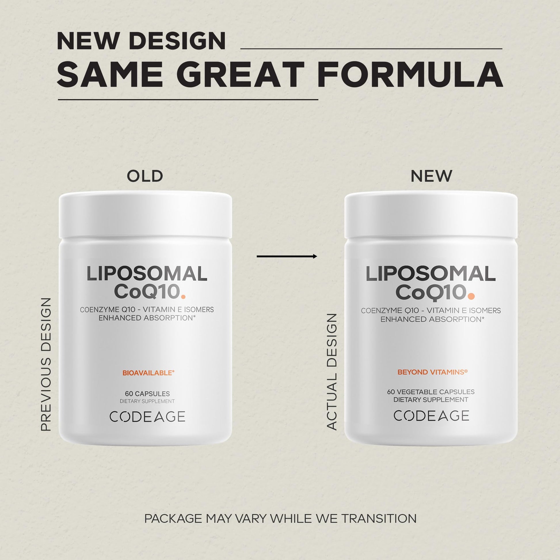 Codeage Liposomal CoQ10 Supplement - 125 mg Coenzyme Q10 with Vitamin E Isomers Tocopherols - 2-Month Supply - 1 Capsule Per Serving - Liposomal Delivery - Vegan, Non-GMO, Gluten-Free - 60 Capsules Codeage uk supplements