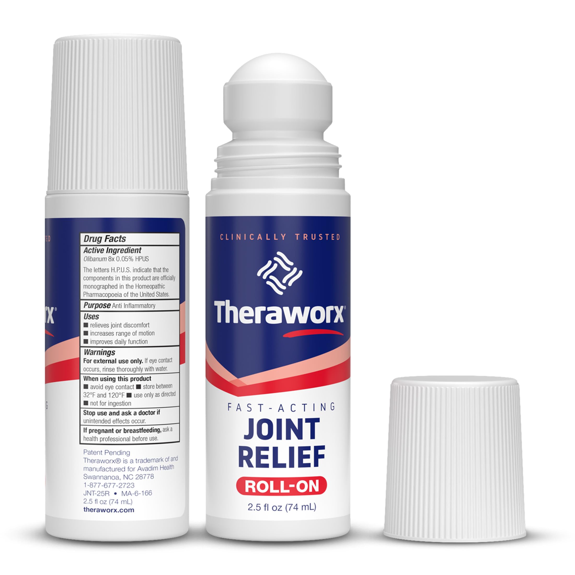 Theraworx Fast-Acting Joint Relief Roll-On Joint Discomfort & Inflammation Relief - 2.5 Oz - 2 Count Theraworx uk supplements