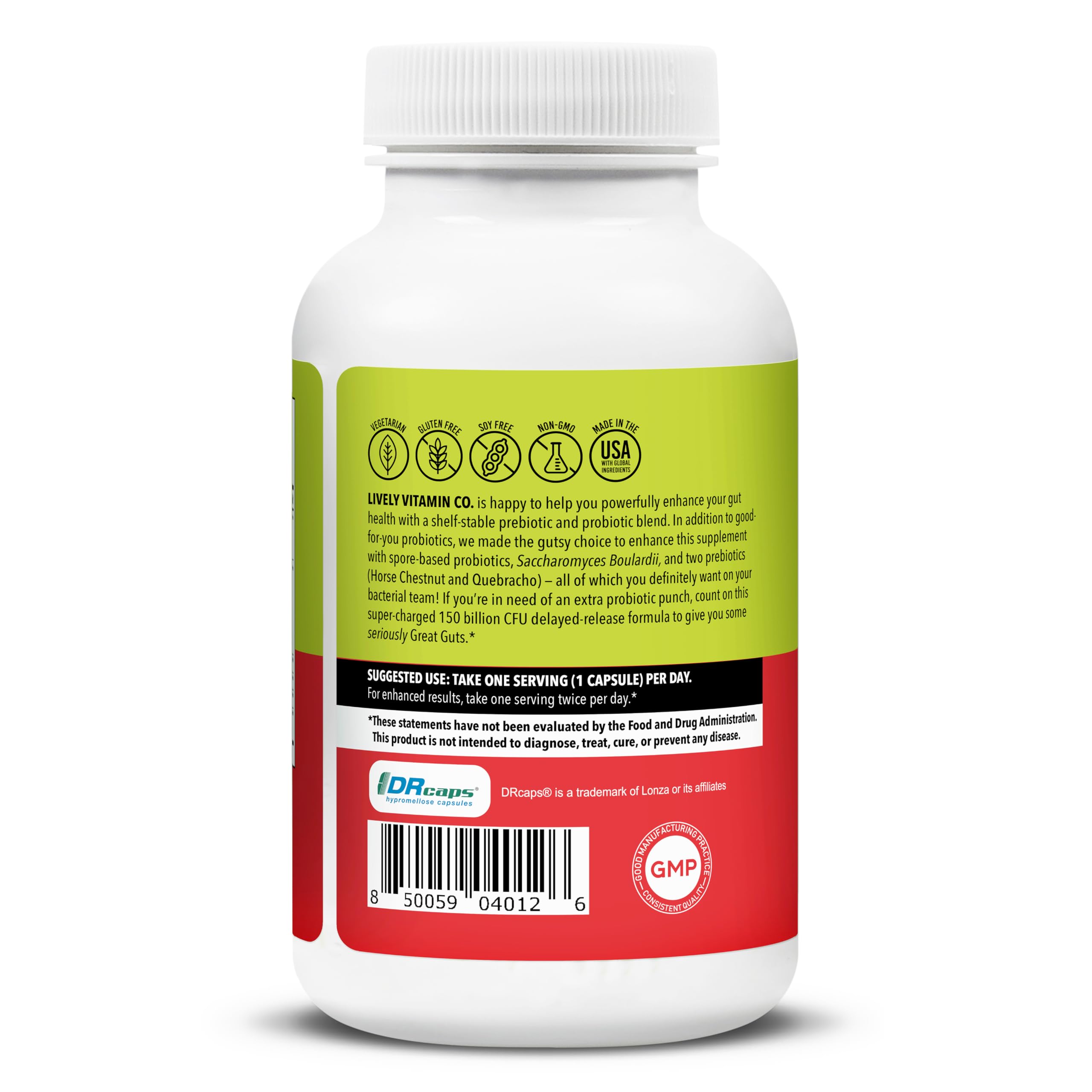 LIVELY VITAMIN CO. Great Guts Probiotic - 25 Billion CFU Probiotic - Balance Gut Microbiome, GI Tract, Inflammation, Indigestion, Reflux, Upset Stomach, & Diarrhea - 90 Caps LIVELY VITAMIN CO uk supplements