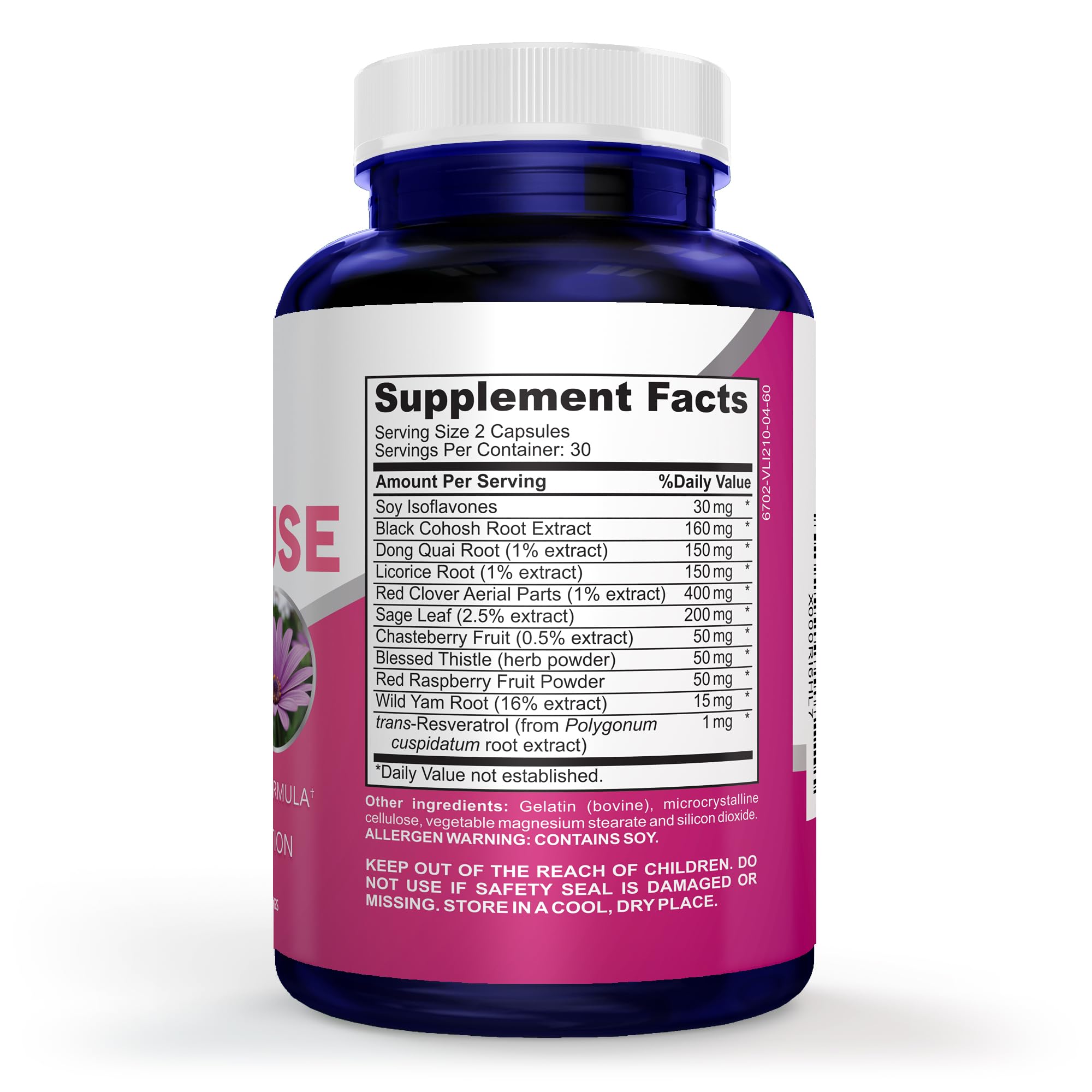 NusaPure Menopause Complex : Black Cohosh and Herbal Ingredients - 60 Capsules NusaPure uk supplements