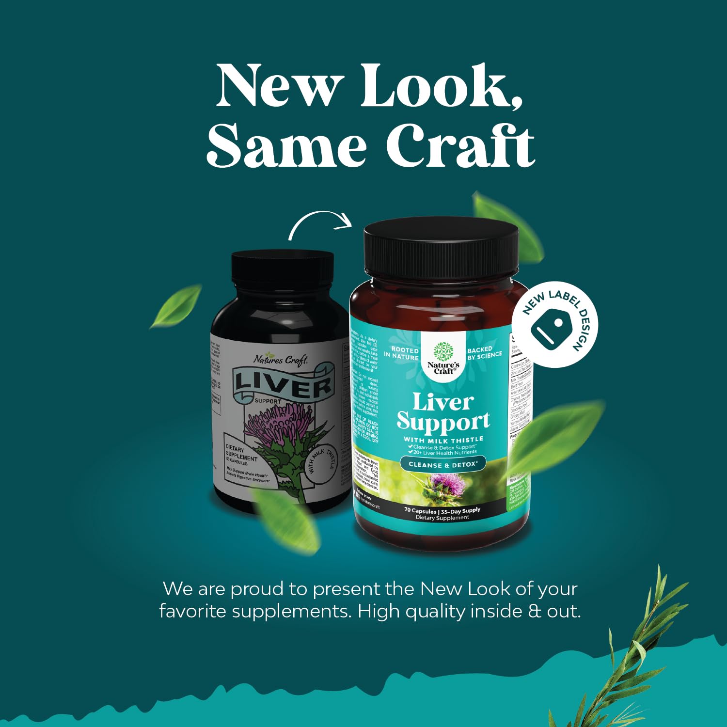 Liver Cleanse Detox & Repair Formula - Herbal Liver Support Supplement Natures Craft uk supplements