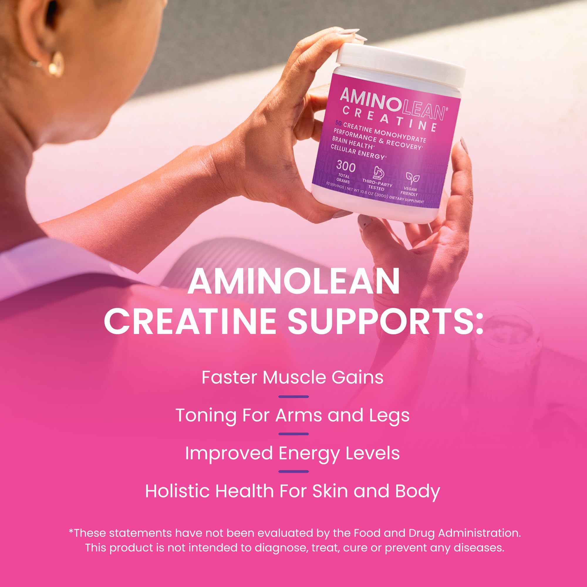 AminoLean Creatine for Women and Men, Pure Micronized Creatine Monohydrate Powder Supplement for Muscle Toning, Mood Support, Energy Boost, and Brain Health, 300g RSP NUTRITION uk supplements