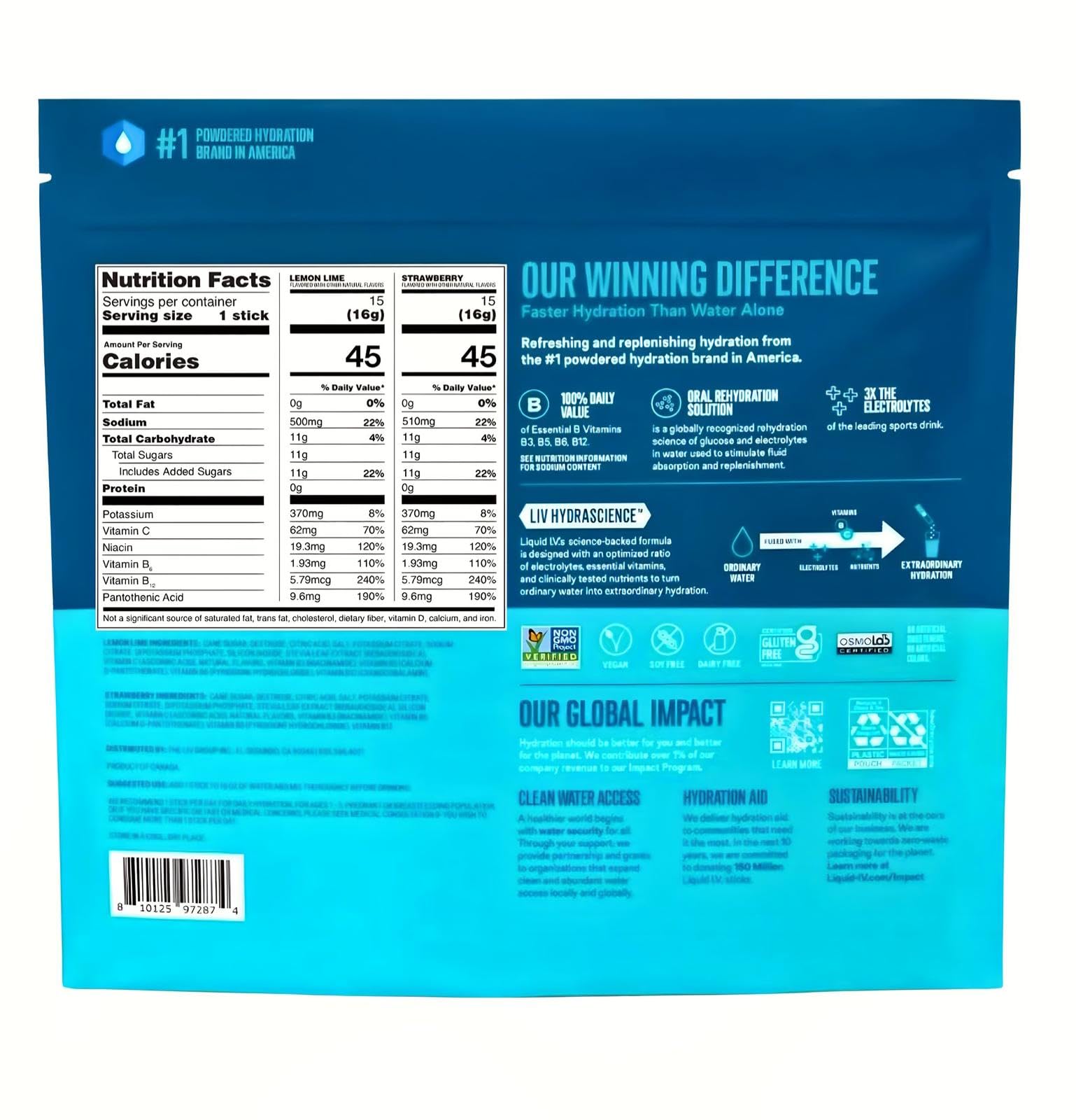 Liquid I.V. Hydration Multiplier Electrolyte Drink Mix, Variety, 0.56 Oz, 30 Ct Liquid I.V. uk supplements