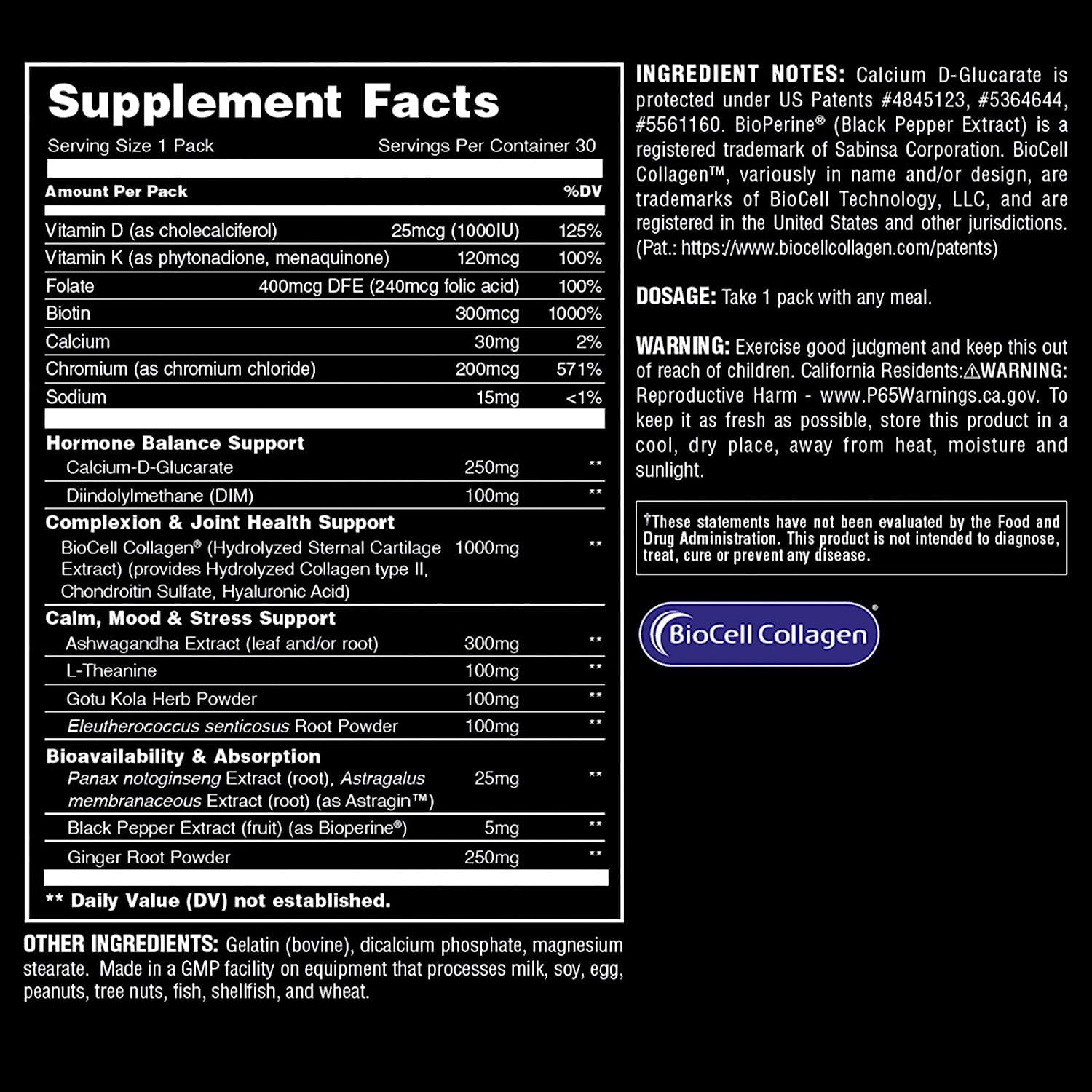 Animal Power Balance – Women's Alpha F Comprehensive Formula – Supports Hormonal Balance, Complexion, Hair, Nails, Mood and Stress, Intestinal Health, & Bone and Joint Health – 30 Packs Animal uk supplements