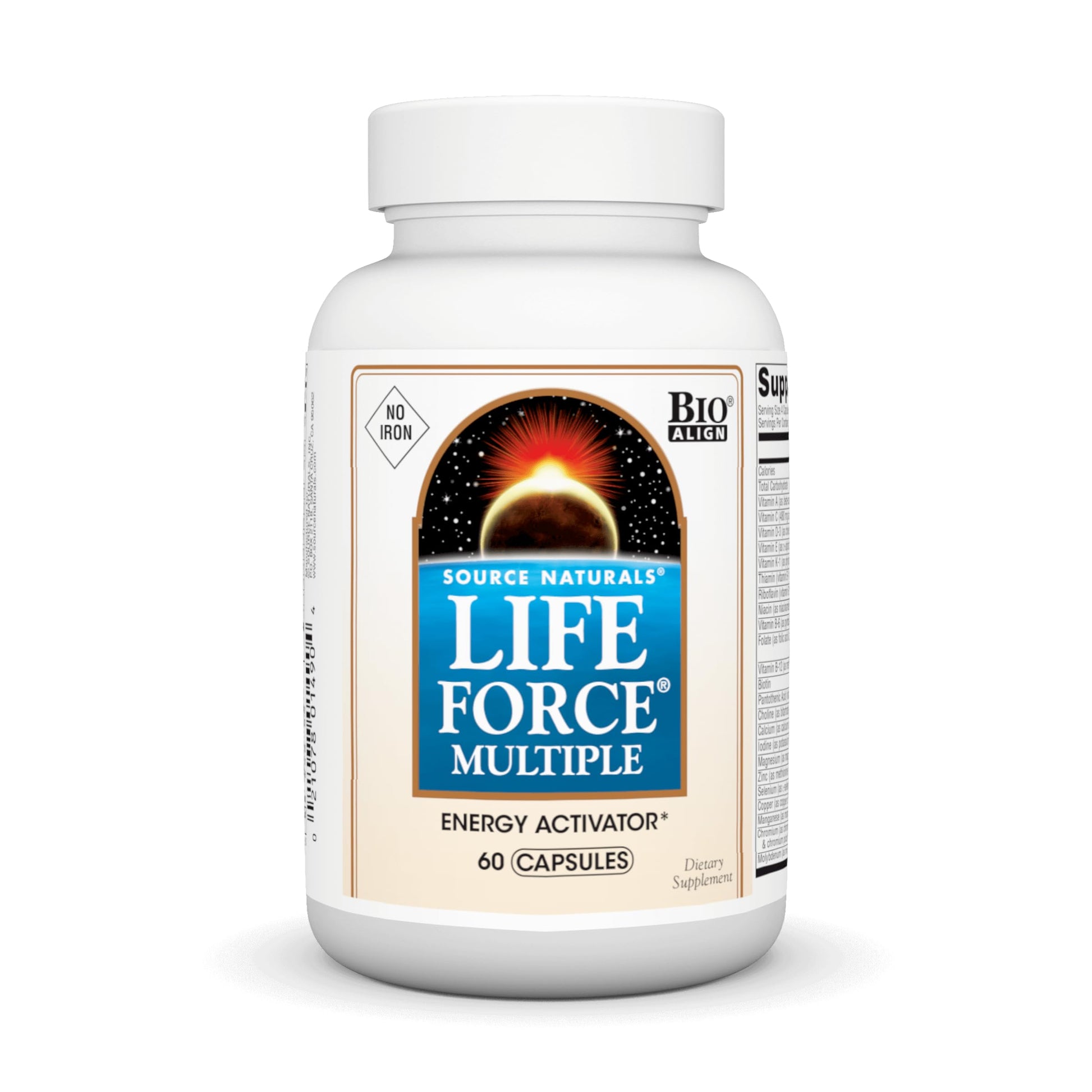 Source Naturals Life Force Multiple Iron Free Daily Multivitamin High Potency Essential Vitamins, Minerals, Antioxidants & Nutrients - Energy & Immune Boost* - 60 Capsules Source Naturals uk supplements