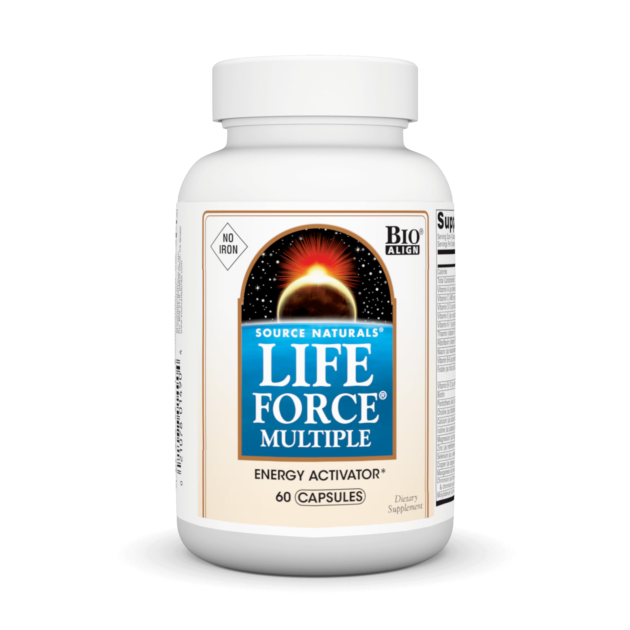 Source Naturals Life Force Multiple Iron Free Daily Multivitamin High Potency Essential Vitamins, Minerals, Antioxidants & Nutrients - Energy & Immune Boost* - 60 Capsules Source Naturals uk supplements