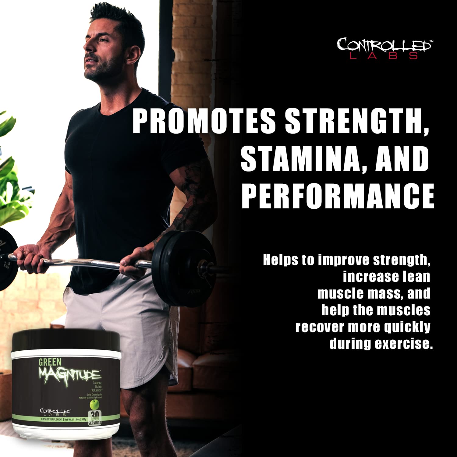 CONTROLLED LABS Green Magnitude Supplement, Synergistic Creatine Formula Powder CONTROLLED LABS uk supplements