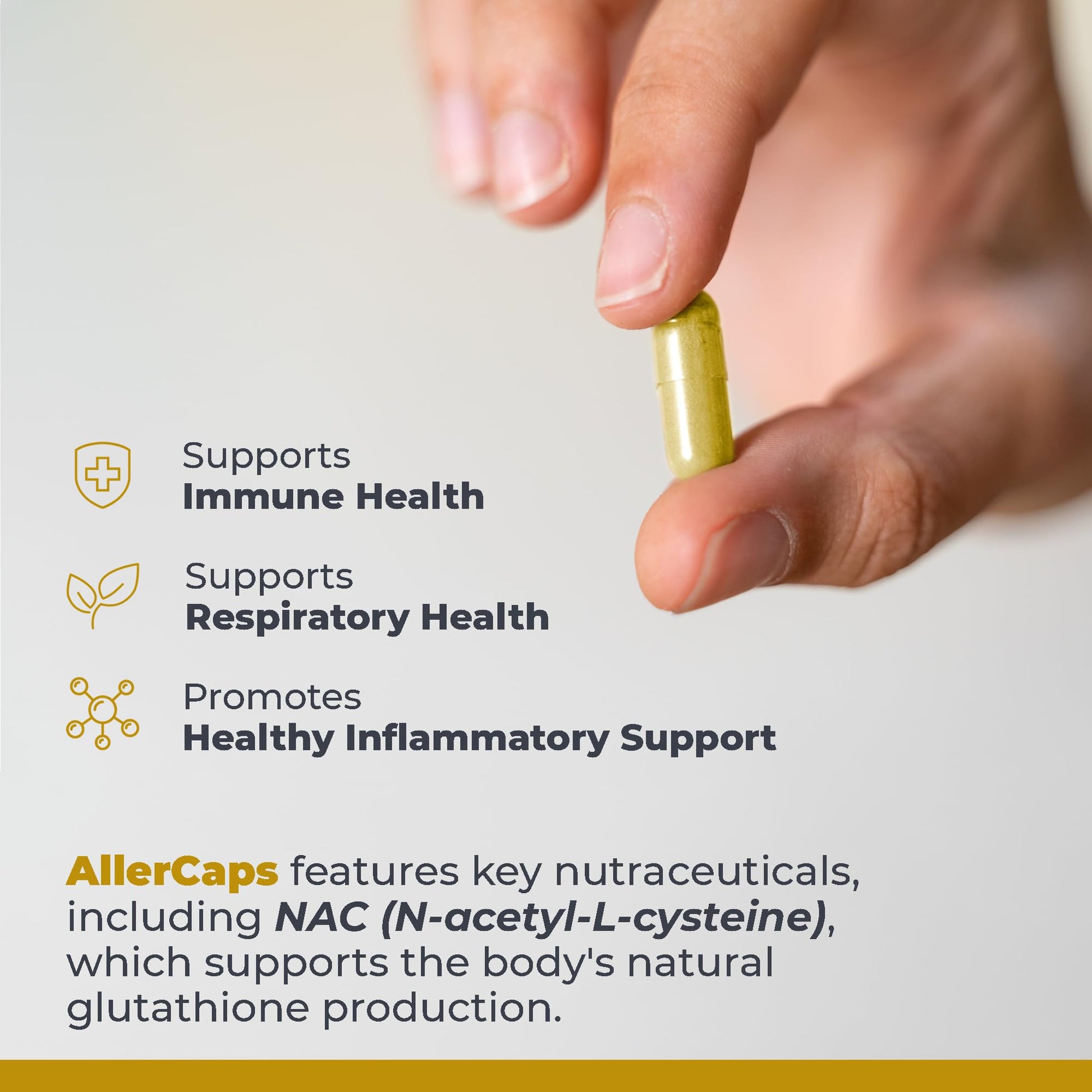 Premier Research Labs AllerCaps - A Lung Health Supplement with NAC/N-Acetyl Cysteine, Featuring Bromelain, Reishi Mushroom & Quertecin, Immune Support Formula - 60 Vegetarian Capsules Premier Research Labs uk supplements