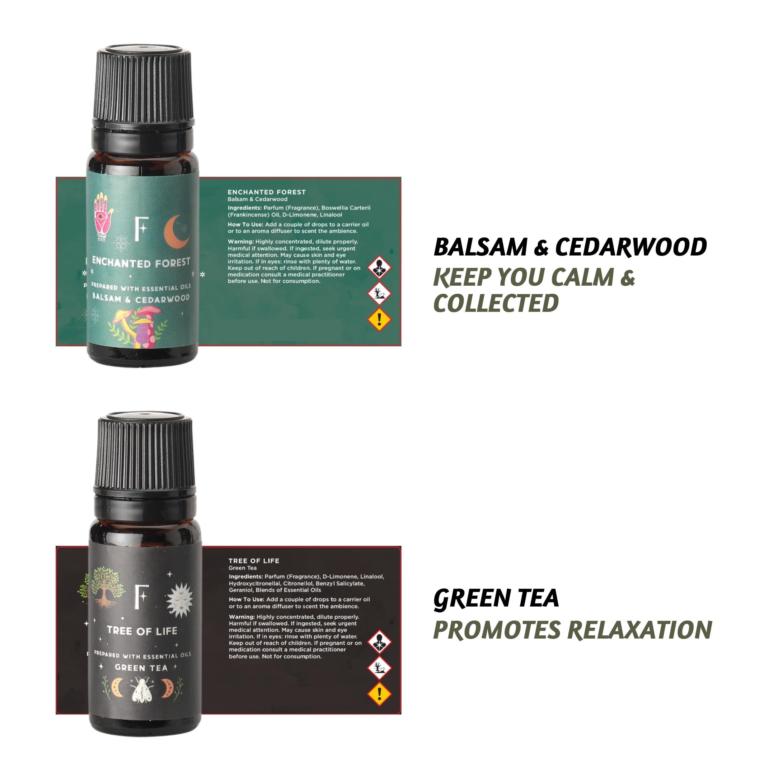 Folkulture Essential Oil Set for Diffuser, Set of 6, Aromatherapy Diffuser Oil Scents for Home Folkulture uk supplements