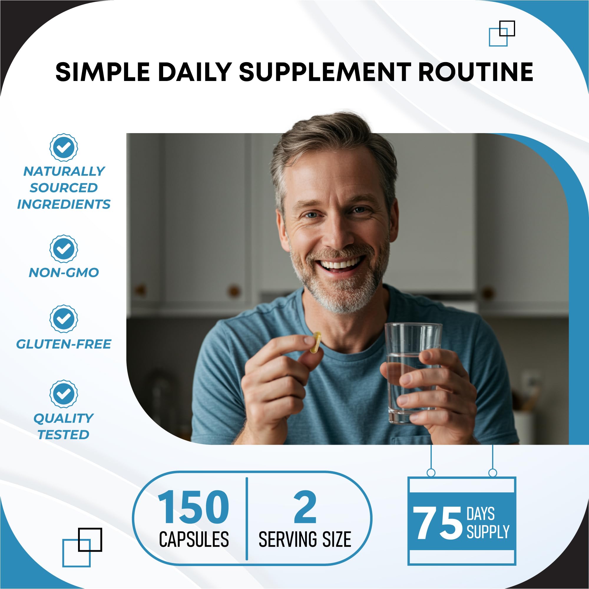 GUDOMET CORTISOL Wellness Magnesium Ashwagandha L-Theanine Phosphatidylserine Rhodiola Rosea Passionflower Lavender Chamomile -150 Capsules GUDOMET uk supplements