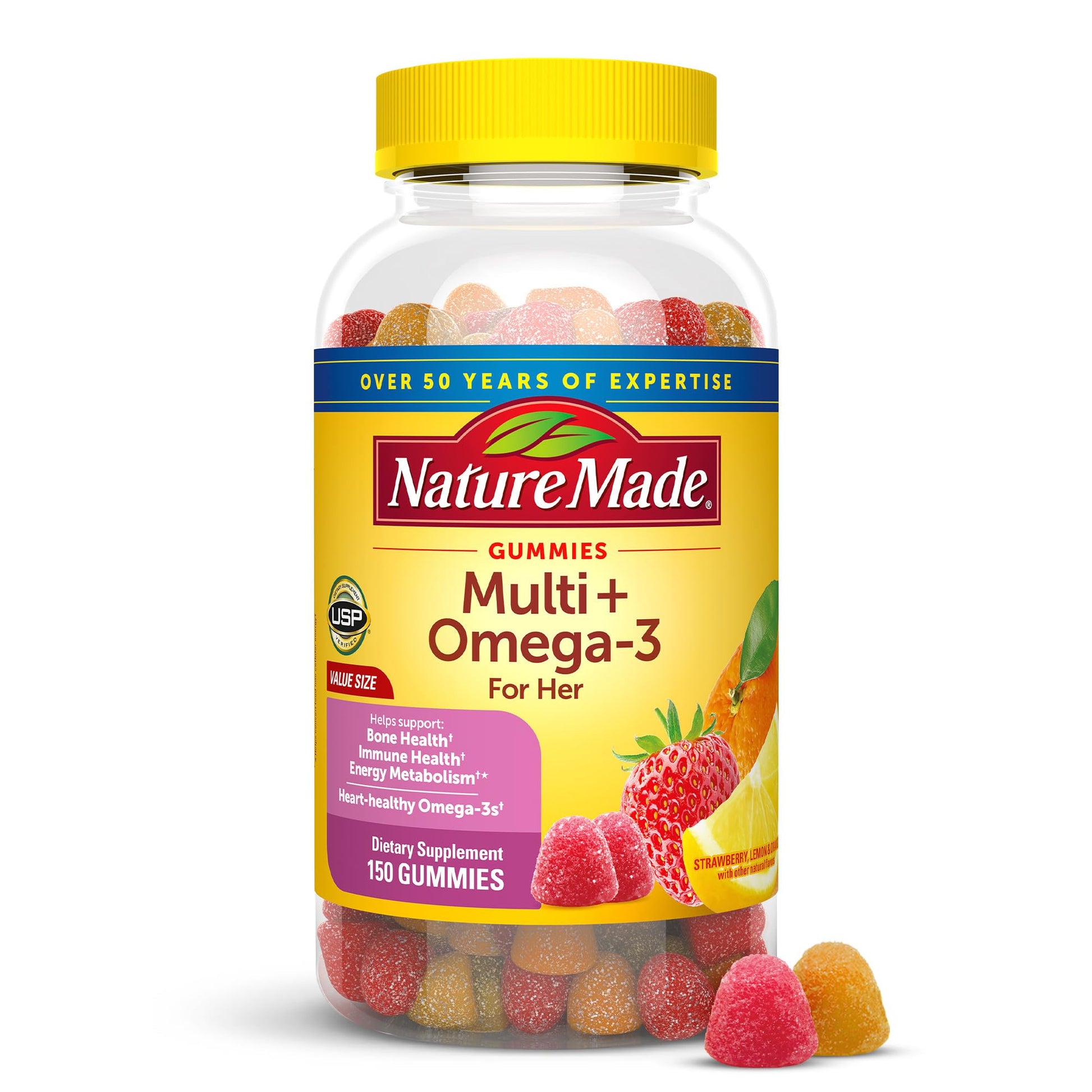 Nature Made Womens Gummy Multivitamins with Omega-3, Multivitamin for Women for Daily Nutritional Support, 150 Gummies, 75 Day Supply Nature Made uk supplements