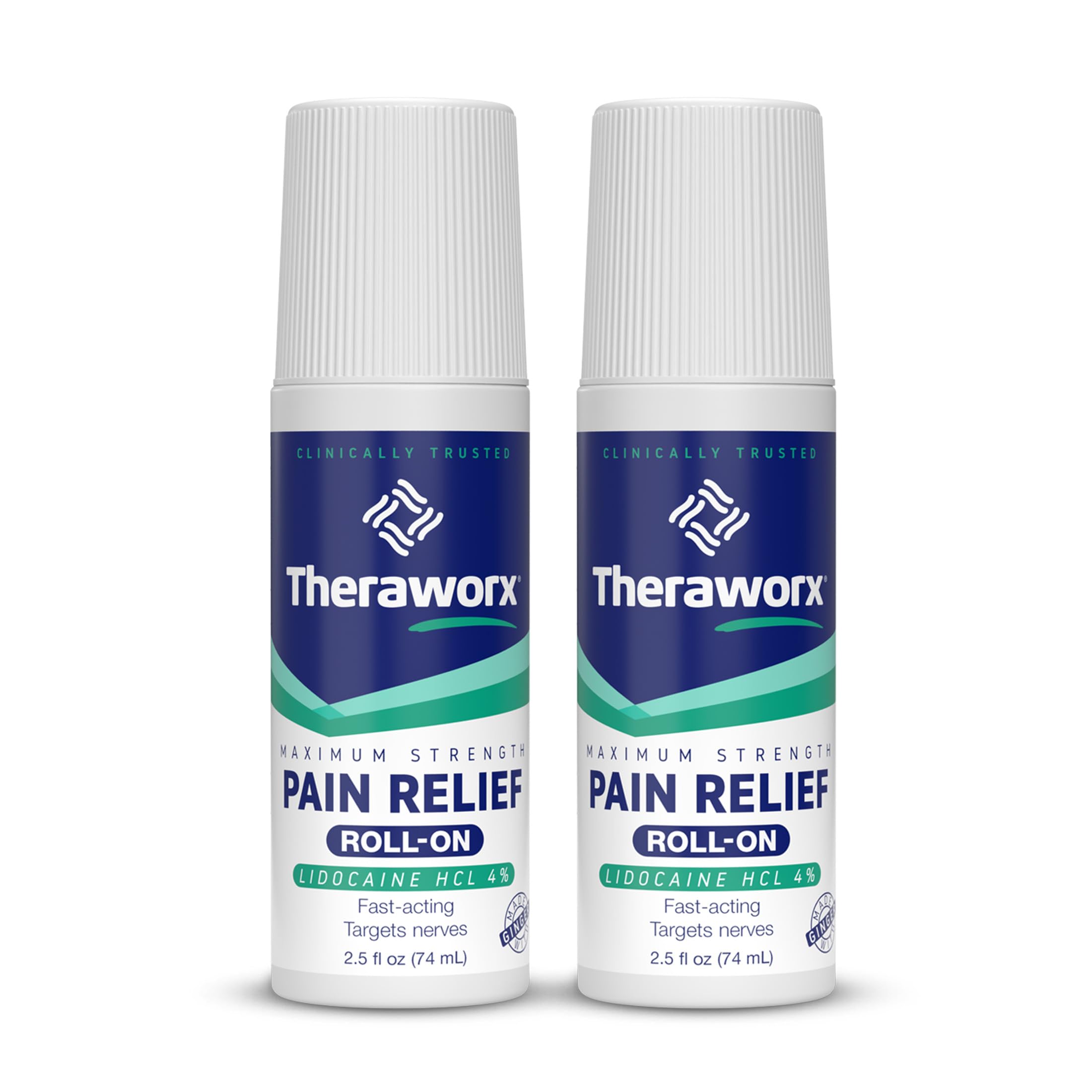 Theraworx Maximum Strength Pain Relief Roll-On with Lidocaine, Fast-Acting - 2.5 Oz - 2 Count Theraworx uk supplements