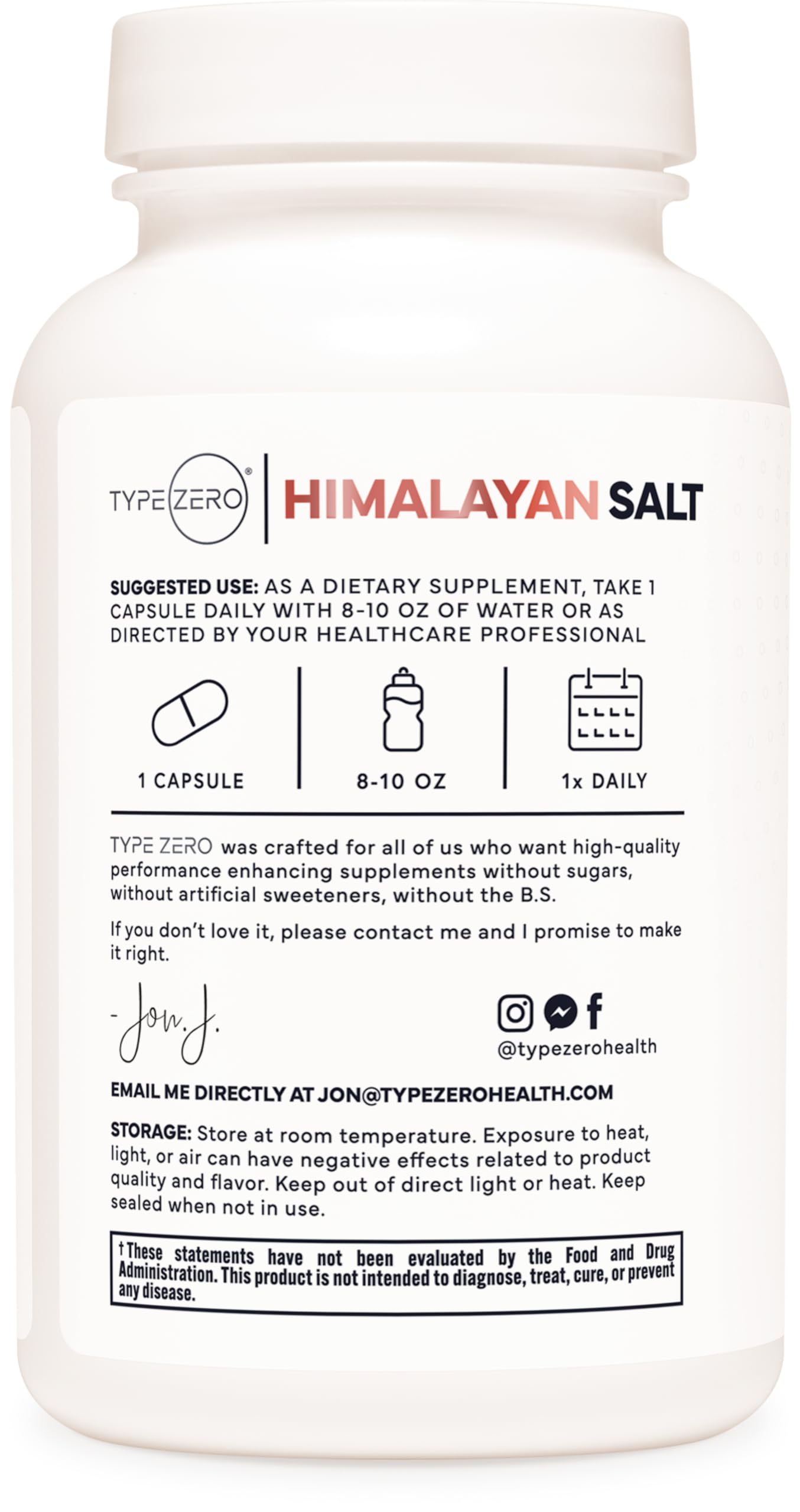 Type Zero Himalayan Rock Salt Capsules (120 Capsules) (1000mg per Serving) Type Zero uk supplements