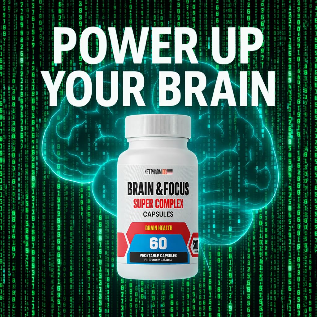 MetpharmUSA Brain & Focus Nootropic Super Complex Supplement for Brain Support and Performance, Improved Focus Memory and Mental Performance MetpharmUSA uk supplements