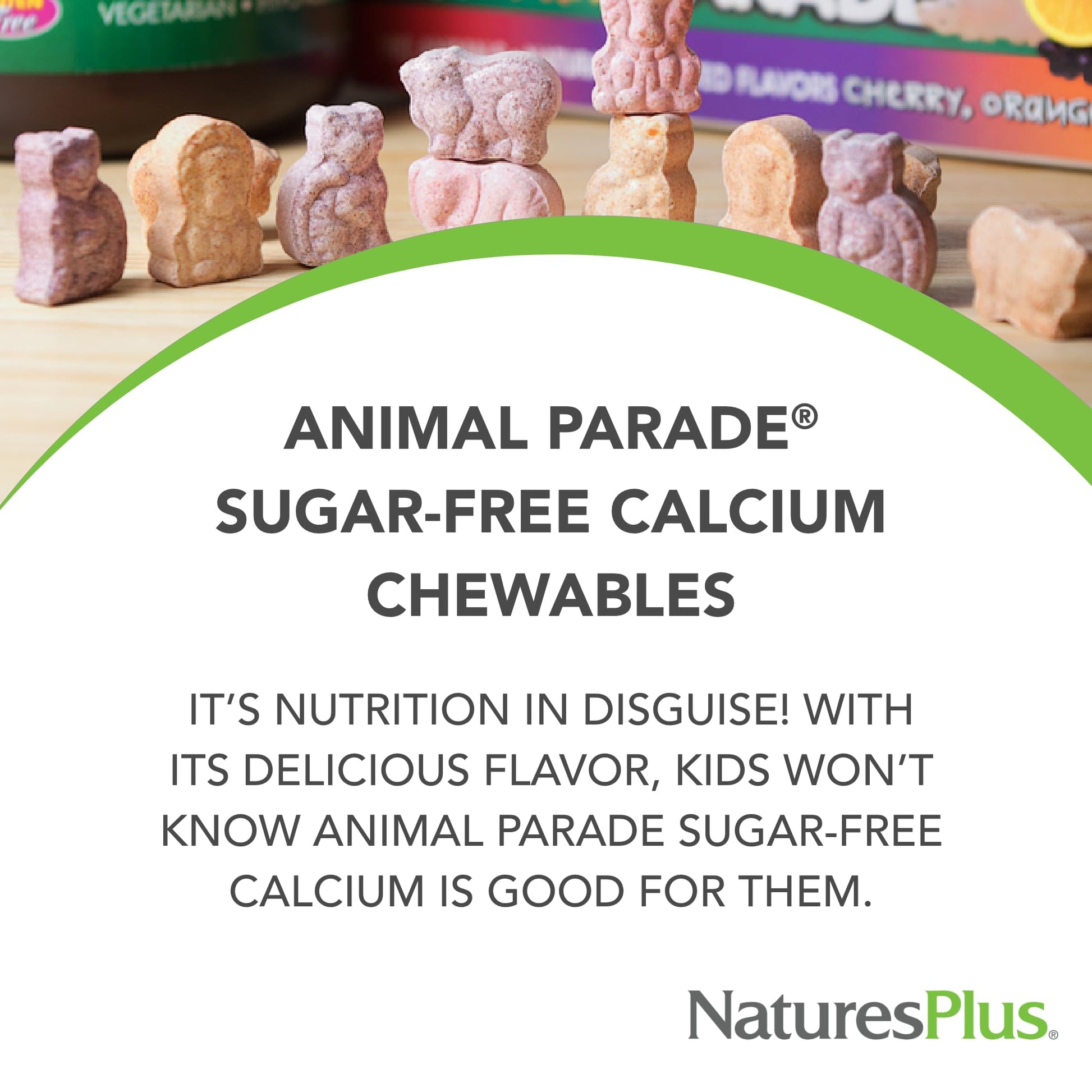 NaturesPlus Animal Parade Sugar-Free Children's Calcium, Vanilla Sundae Flavor - 90 Chewable Animal Shaped Tablets, Pack of 2 - Magnesium for Bone Health - Gluten Free - 90 Servings NaturesPlus uk supplements