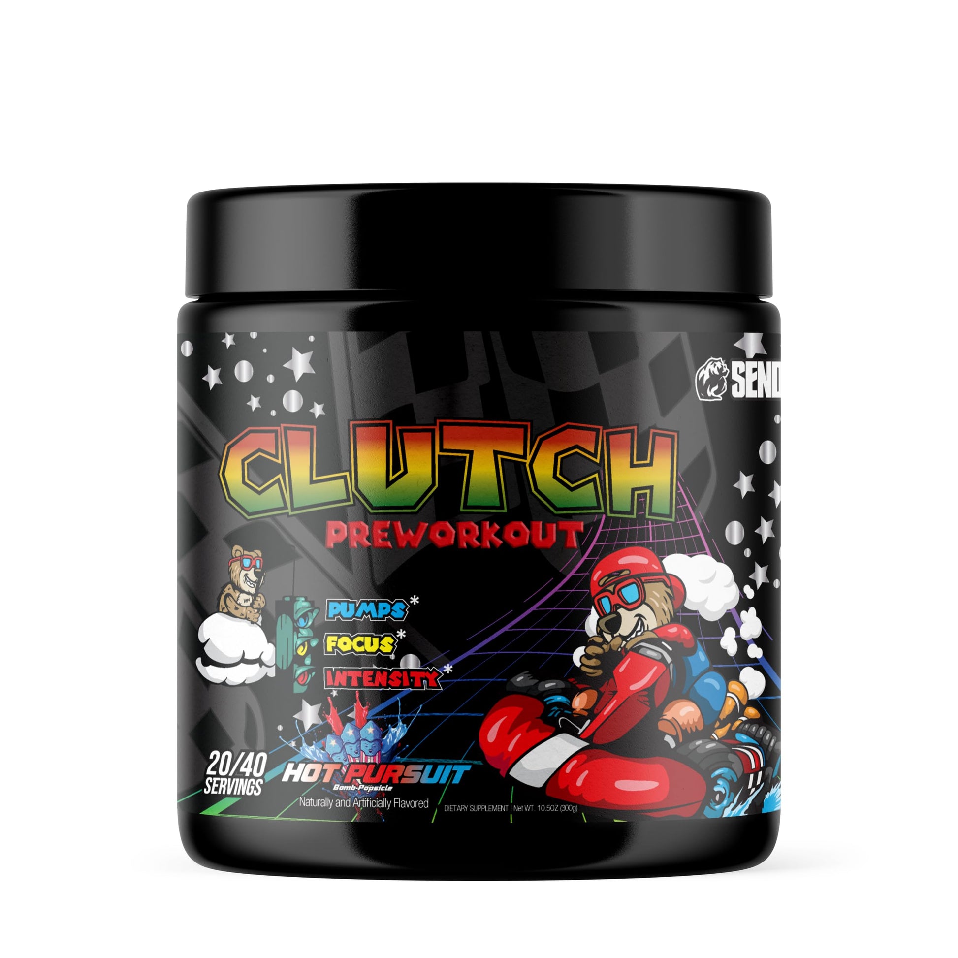 Sender Brand Clutch Hot Pursuit - High-Stim Pre-Workout Powerhouse with Beta Alanine Sender uk supplements