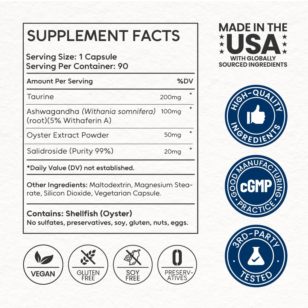 NEUMINA Men's Energy & Immune Complex, Energy Production, Fatigue Relief, Stress Support, Immune Health, Non-GMO, Made in USA, 90 Servings NEUMINA uk supplements