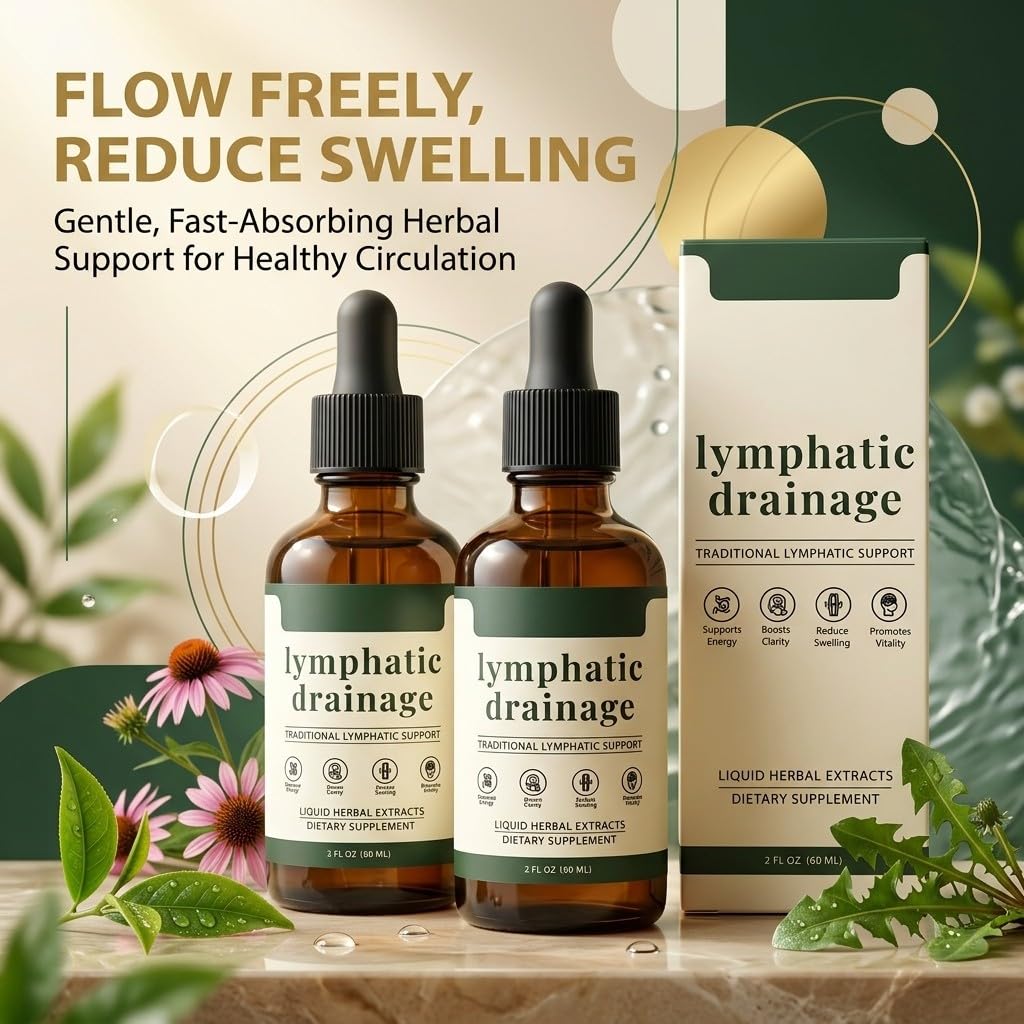 Sentk Organic Lymphatic Drainage Drops, Liposomal Herbal Blend – Supports Lymph System, Reduces Swelling, Boosts Immunity & Vitality, Enhance Clarity, Portable Dropper Design, 2 fl oz (2 Pack) Sentk uk supplements