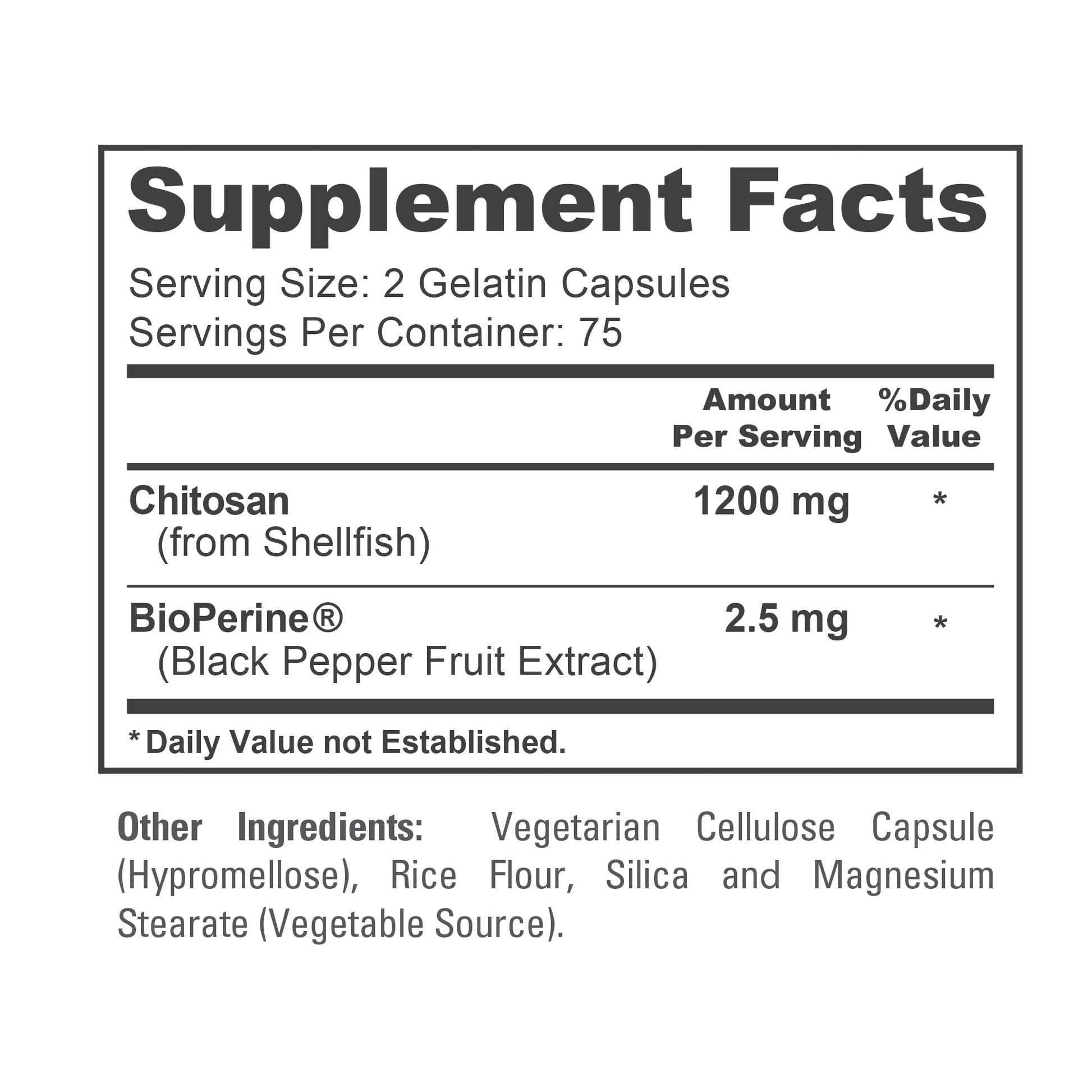 NusaPure Chitosan 1200mg 150 Caps (Non-GMO & Soyfree) with Bioperine NusaPure uk supplements