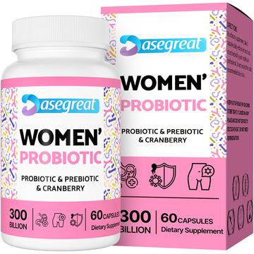 300 Billion CFUs Probiotics for Women,12 Strains Probiotics with Prebiotic Cranberry Heafetine uk supplements