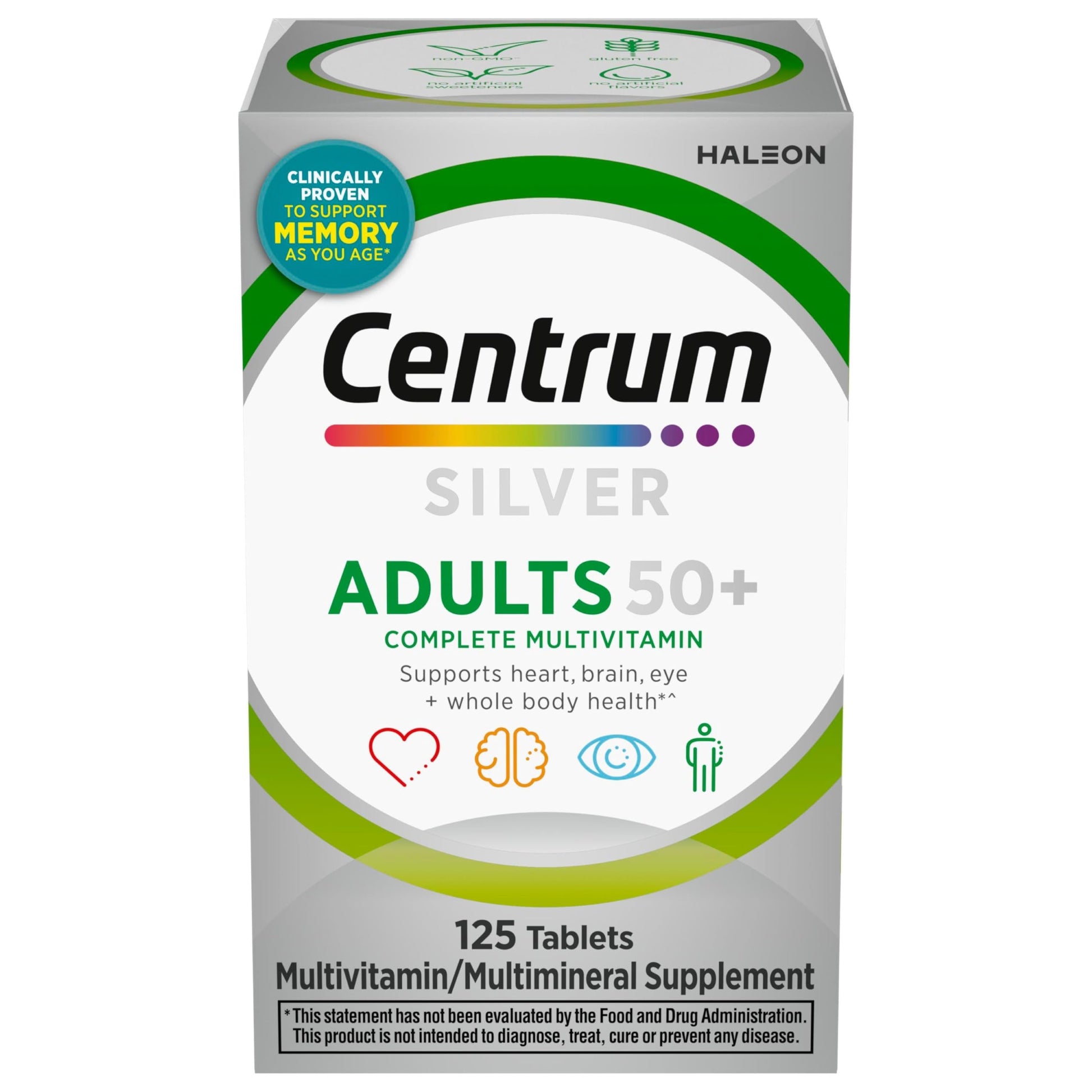 Centrum Silver Multivitamin for Adults 50 Plus, Multivitamin/Multimineral Supplement, Vitamin D3, B-Vitamins, Gluten Free Centrum uk supplements