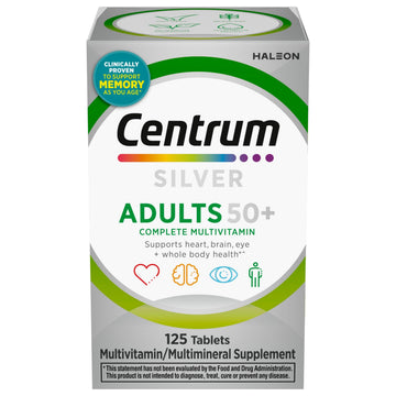 Centrum Silver Multivitamin for Adults 50 Plus, Multivitamin/Multimineral Supplement, Vitamin D3, B-Vitamins, Gluten Free Centrum uk supplements